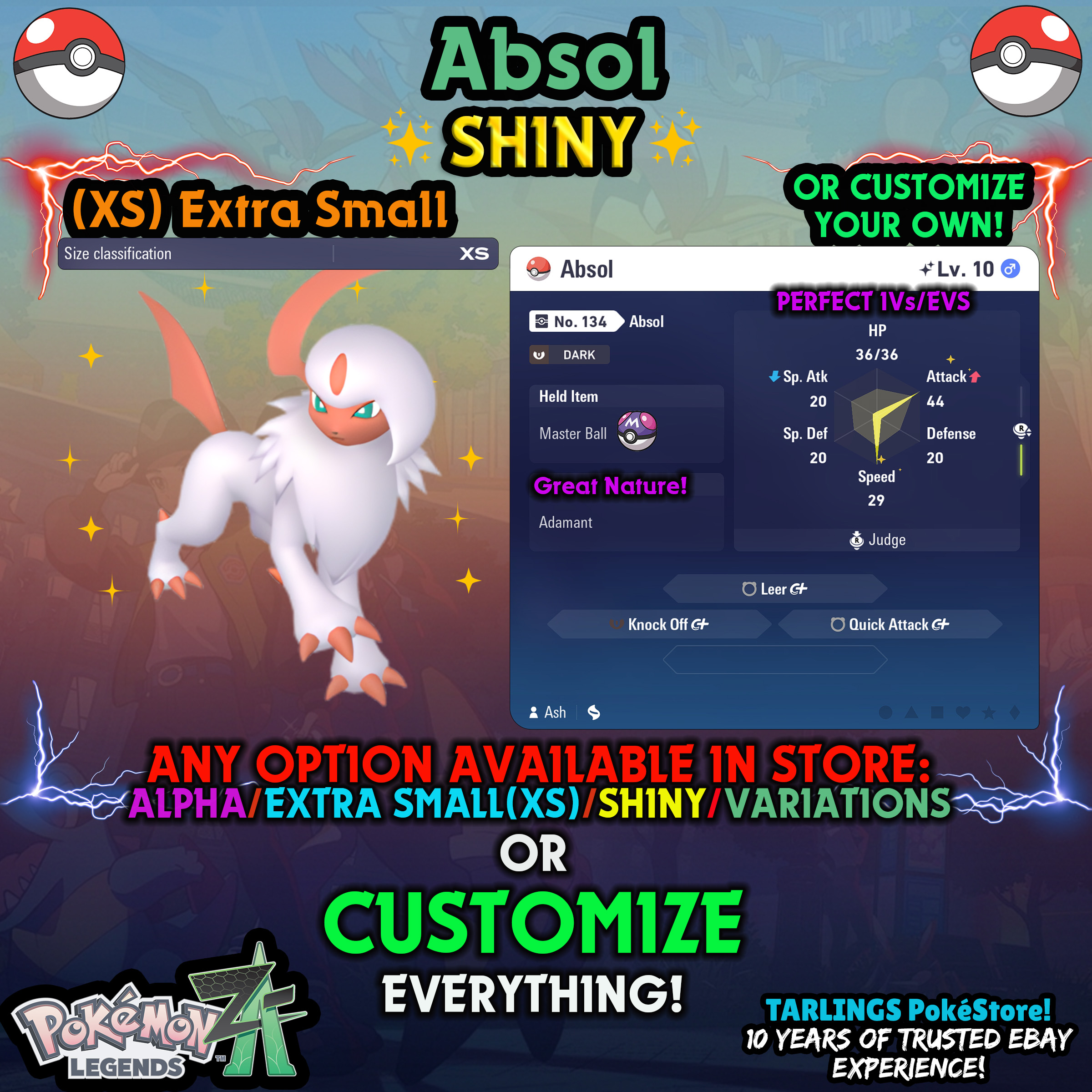 Pokemon Legends ZA π (XS) EXTRA SMALL - LOW LEVELS - SHINY β¨ IVs/Evs/CUSTOMS β¨ - Picture 76 of 146