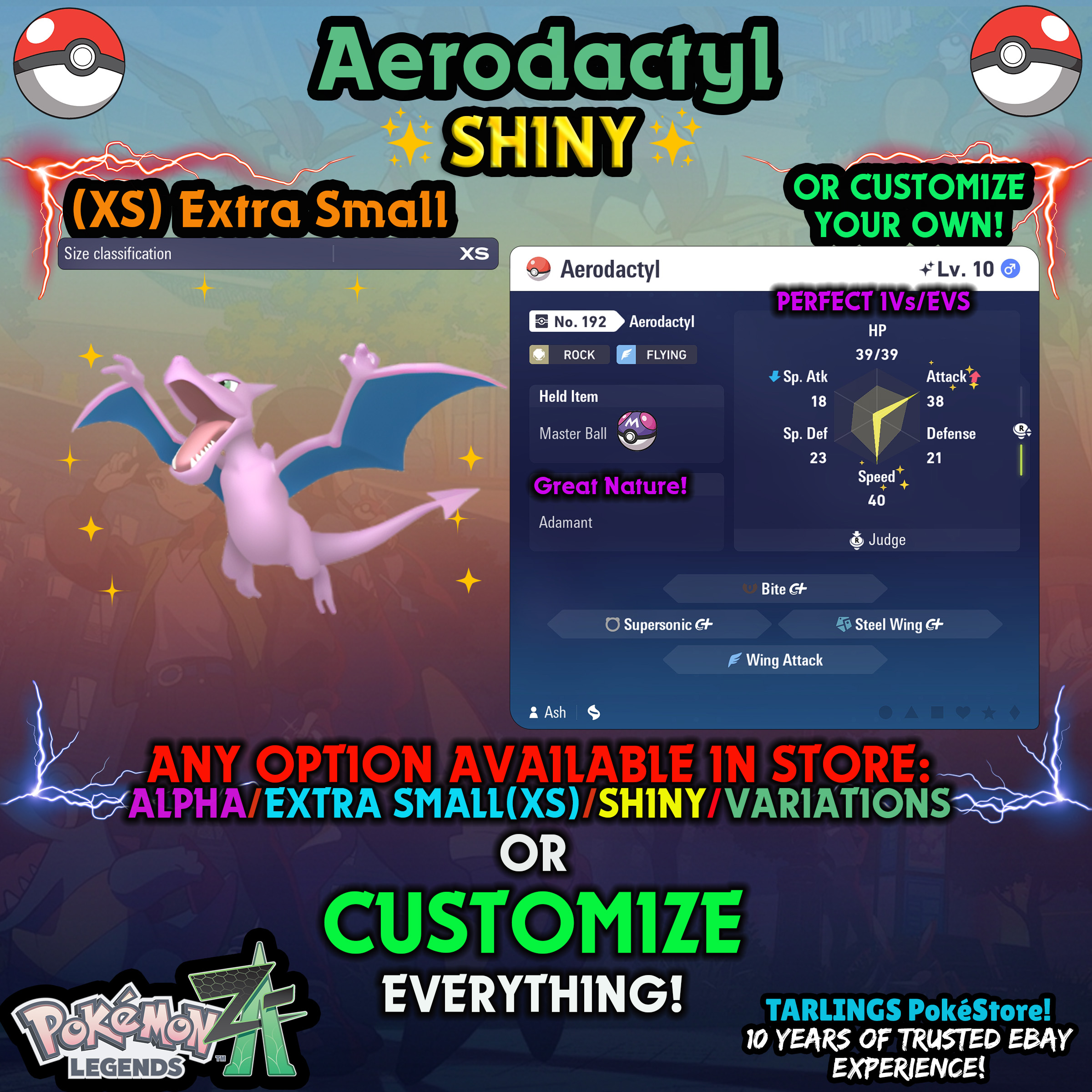 Pokemon Legends ZA π (XS) EXTRA SMALL - LOW LEVELS - SHINY β¨ IVs/Evs/CUSTOMS β¨ - Picture 127 of 146