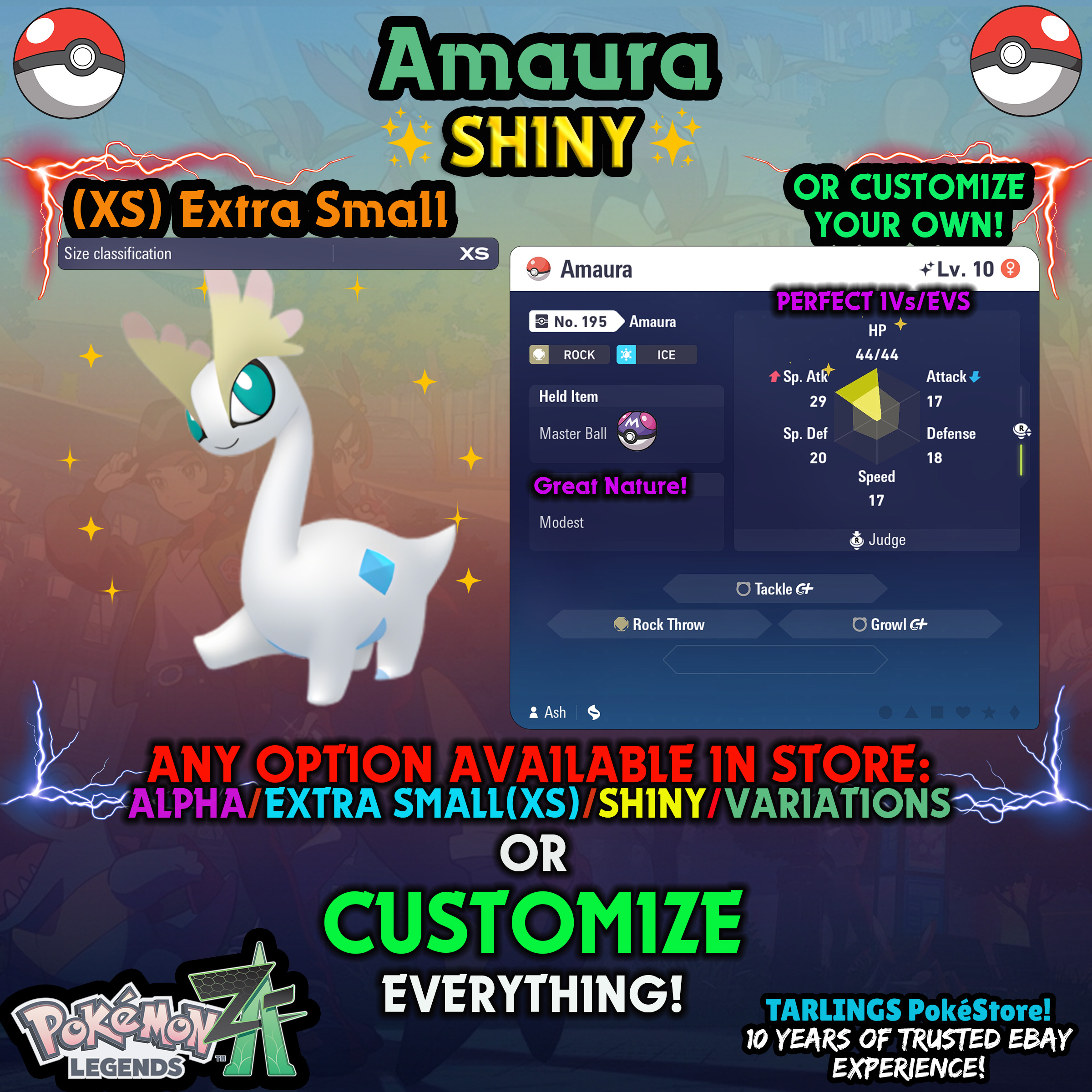 Pokemon Legends ZA π (XS) EXTRA SMALL - LOW LEVELS - SHINY β¨ IVs/Evs/CUSTOMS β¨ - Picture 129 of 146