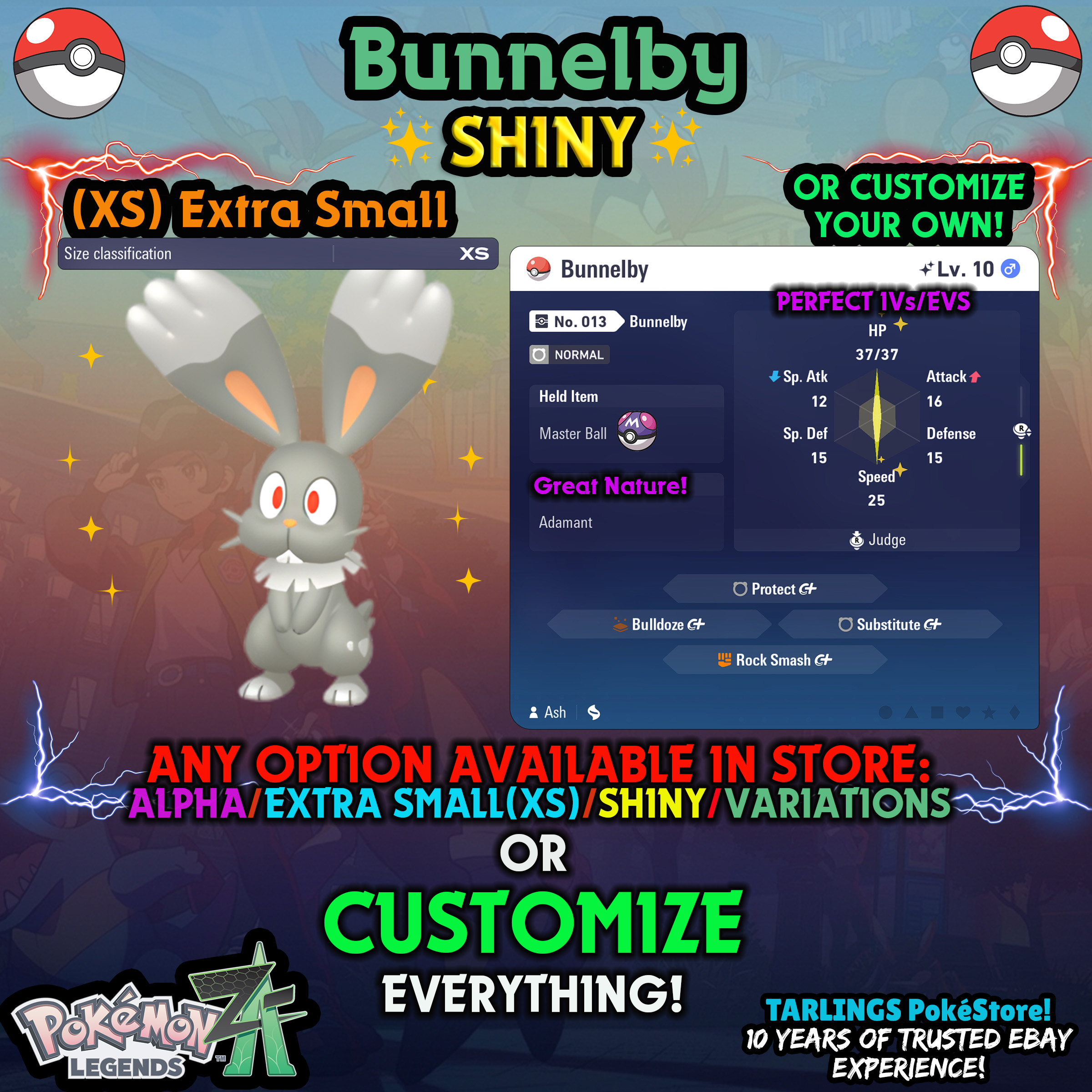 Pokemon Legends ZA π (XS) EXTRA SMALL - LOW LEVELS - SHINY β¨ IVs/Evs/CUSTOMS β¨ - Picture 7 of 146