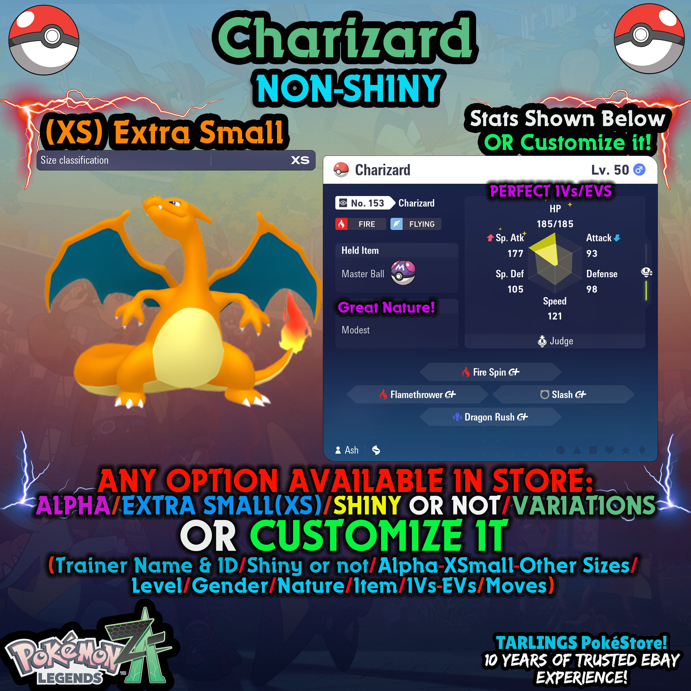 Pokemon Leggende ZA π Charizard - SHINY/NON/ALPHAS/XS/BUNDLE β¨ O PERSONALIZZATO β¨ - Foto 11 di 14