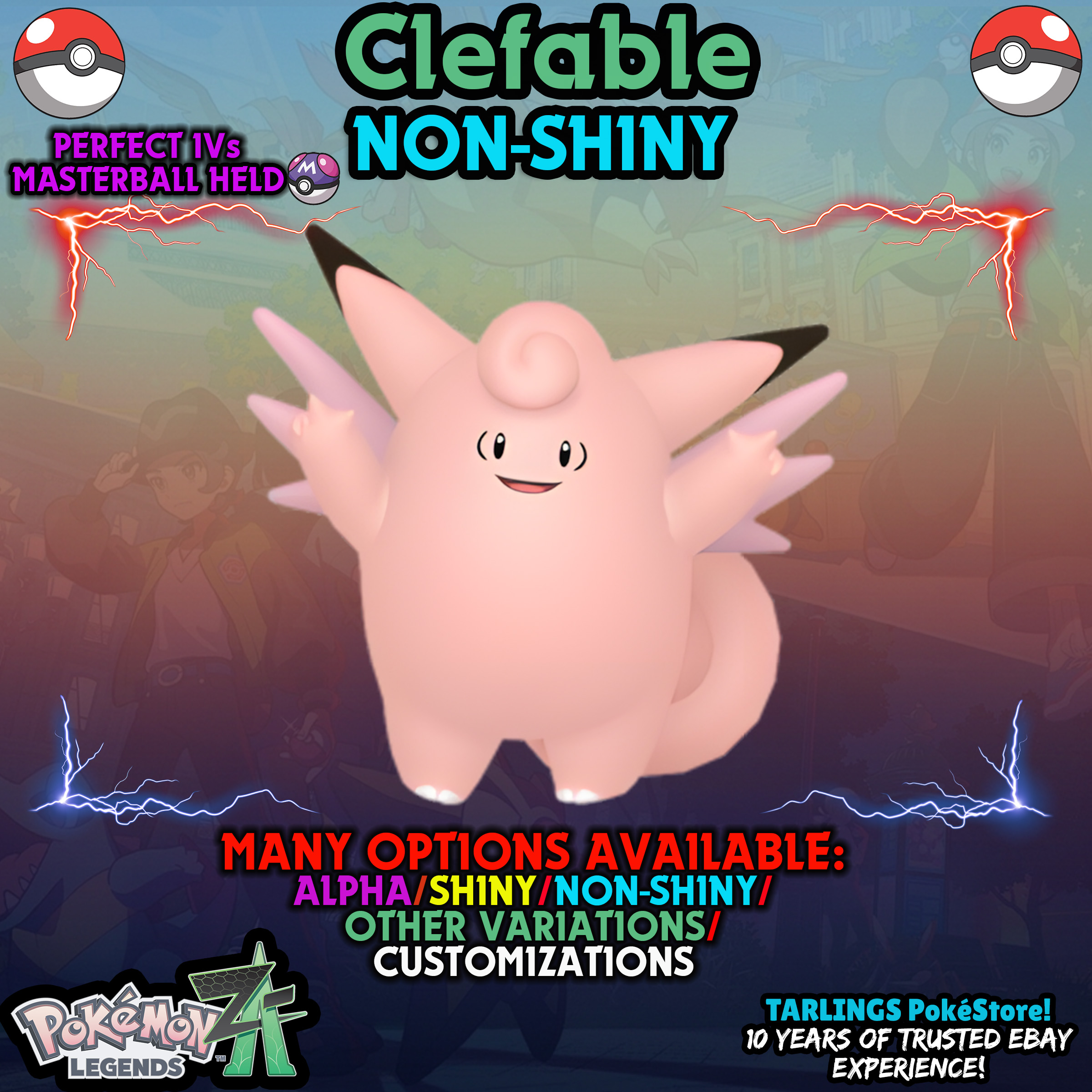 Pokemon Legends ZA π Clefable - SHINY/NON-SHINY/ALPHAS β¨ IVs/CUSTOMS β¨ - Picture 9 of 14