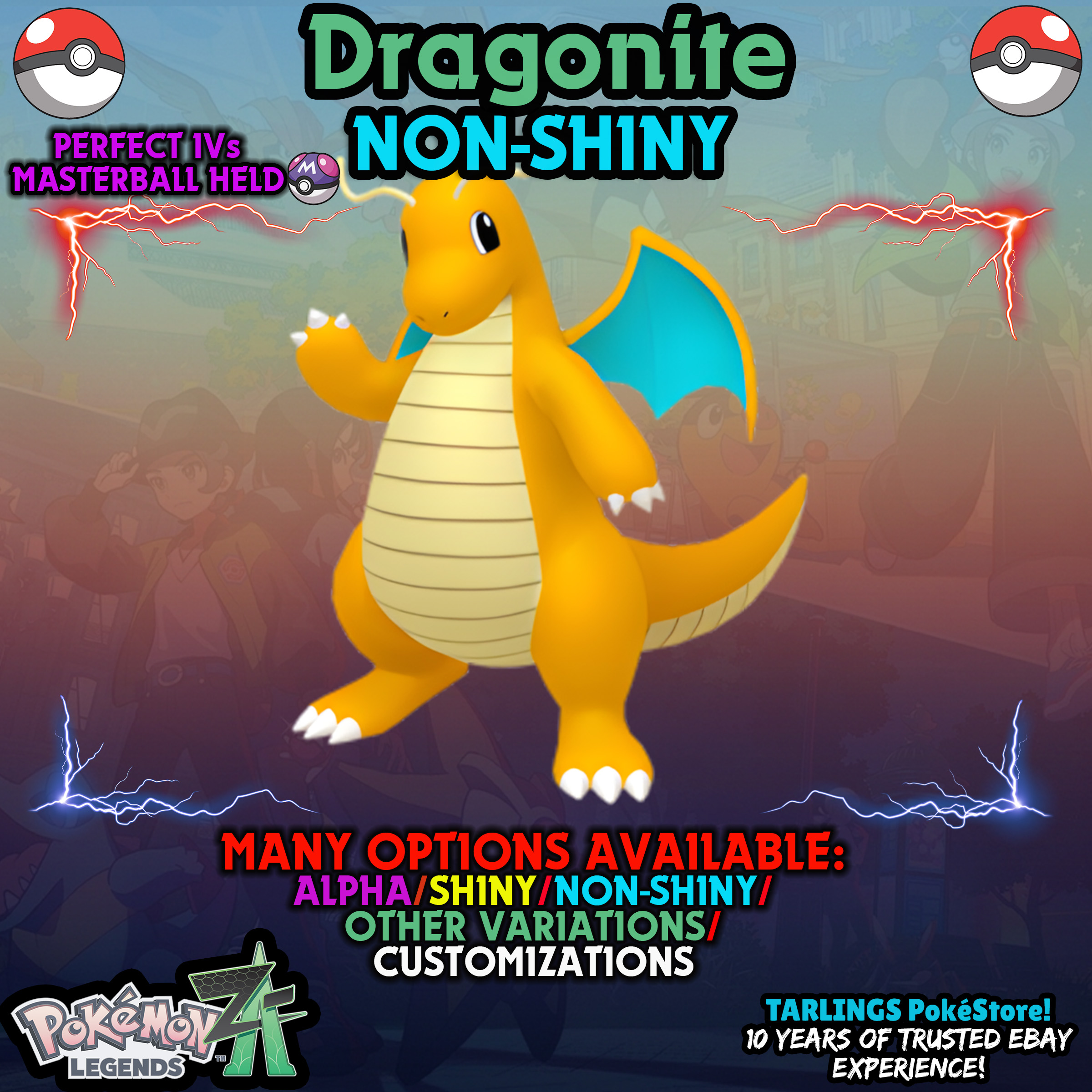 Pokemon Legends ZA π Dragonite - SHINY/NON-SHINY/ALPHAS β¨ IVs/CUSTOMS β¨ - Picture 7 of 10