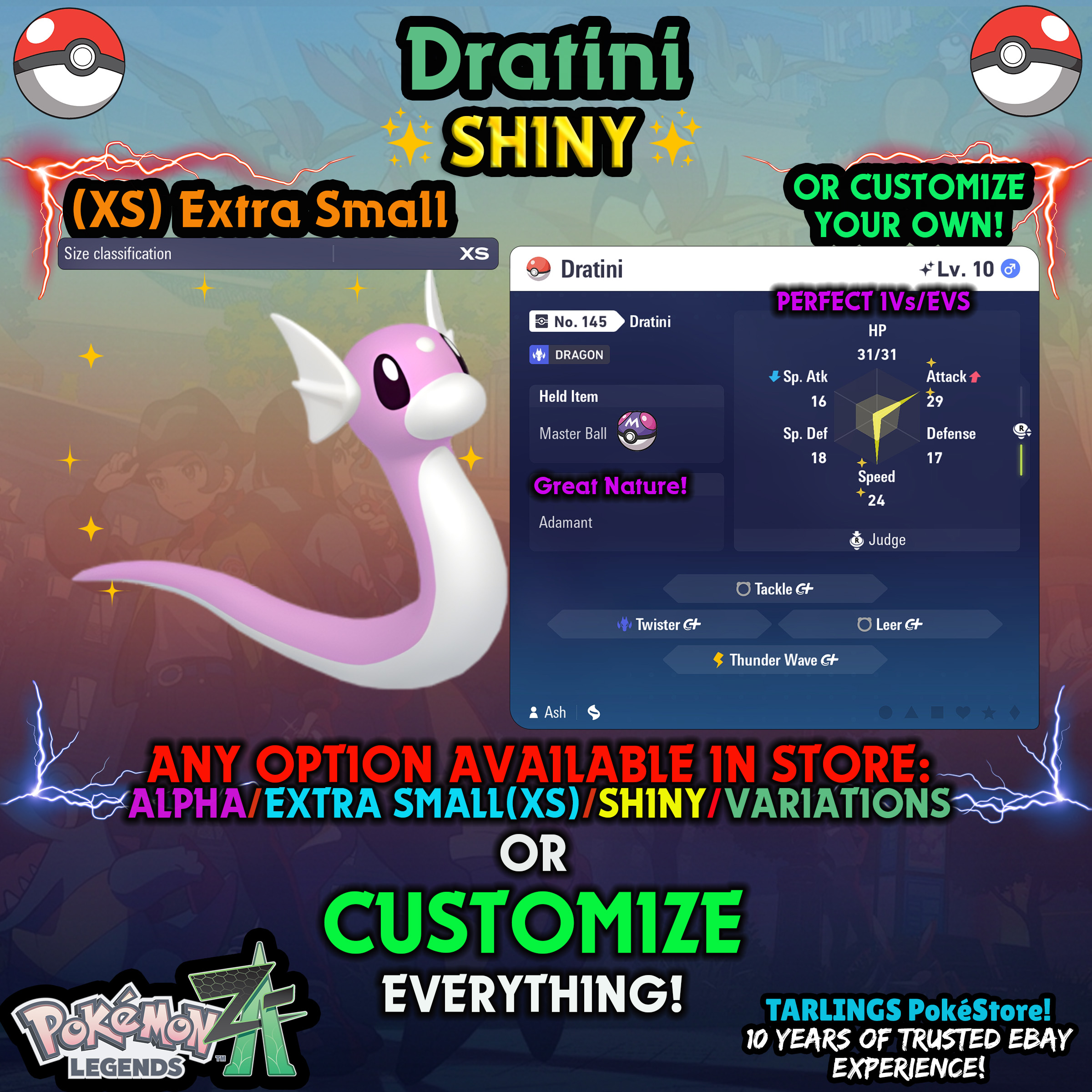 Pokemon Legends ZA π (XS) EXTRA SMALL - LOW LEVELS - SHINY β¨ IVs/Evs/CUSTOMS β¨ - Picture 89 of 146