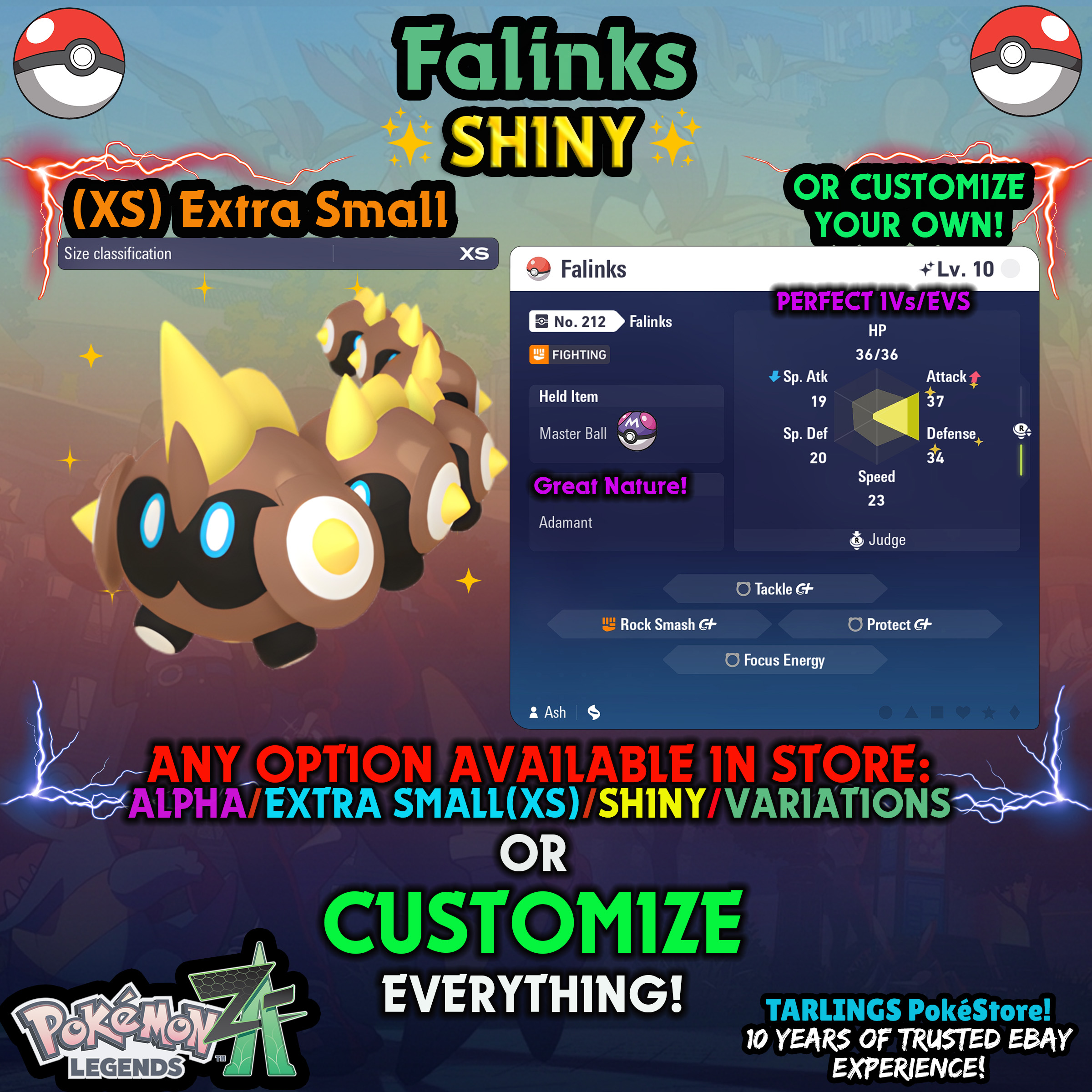 Pokemon Legends ZA π (XS) EXTRA SMALL - LOW LEVELS - SHINY β¨ IVs/Evs/CUSTOMS β¨ - Picture 139 of 146