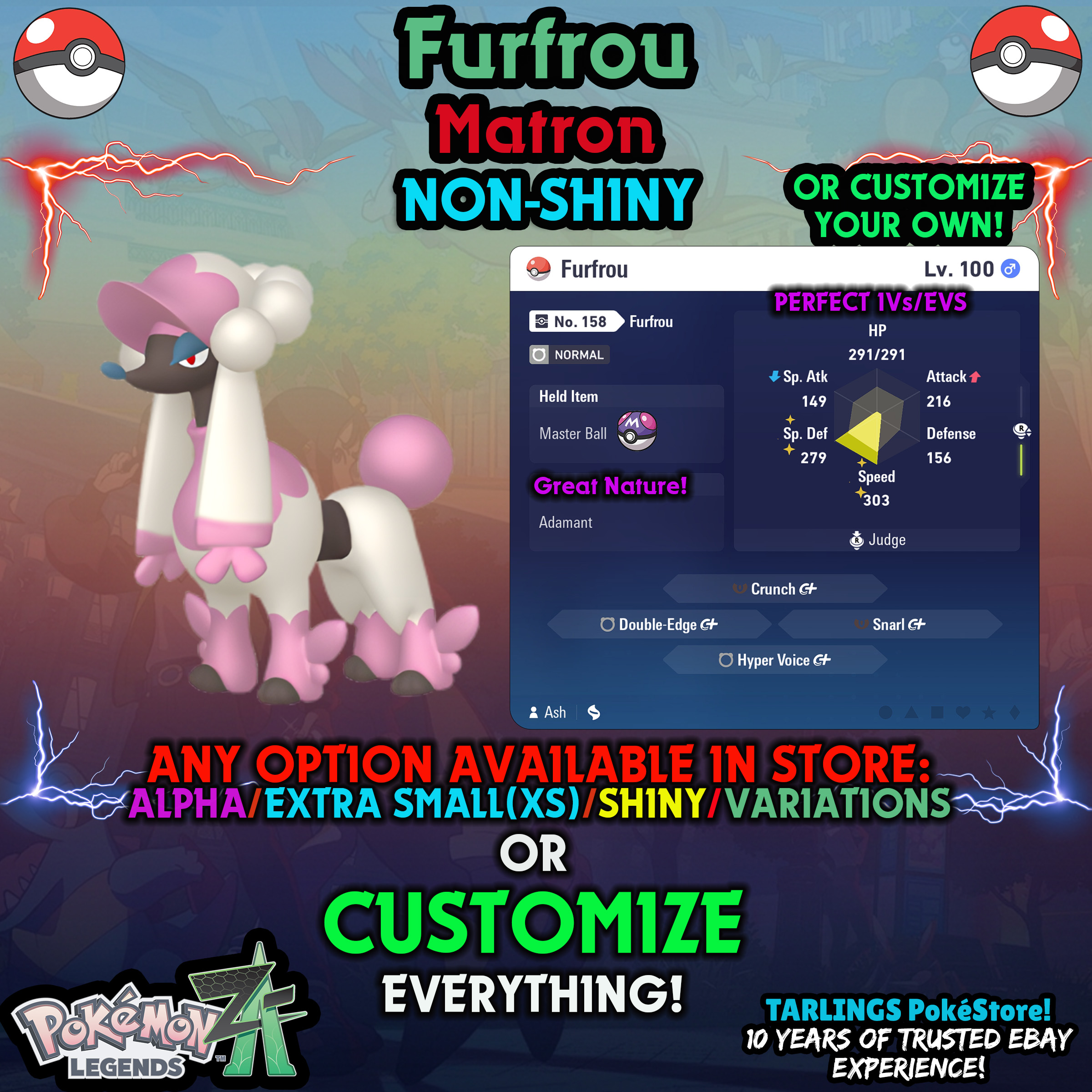 Pokemon Legends ZA π Furfrou - SHINY/NON-SHINY/ALPHAS/X-SMALL β¨ OR CUSTOM β¨ - Picture 29 of 182