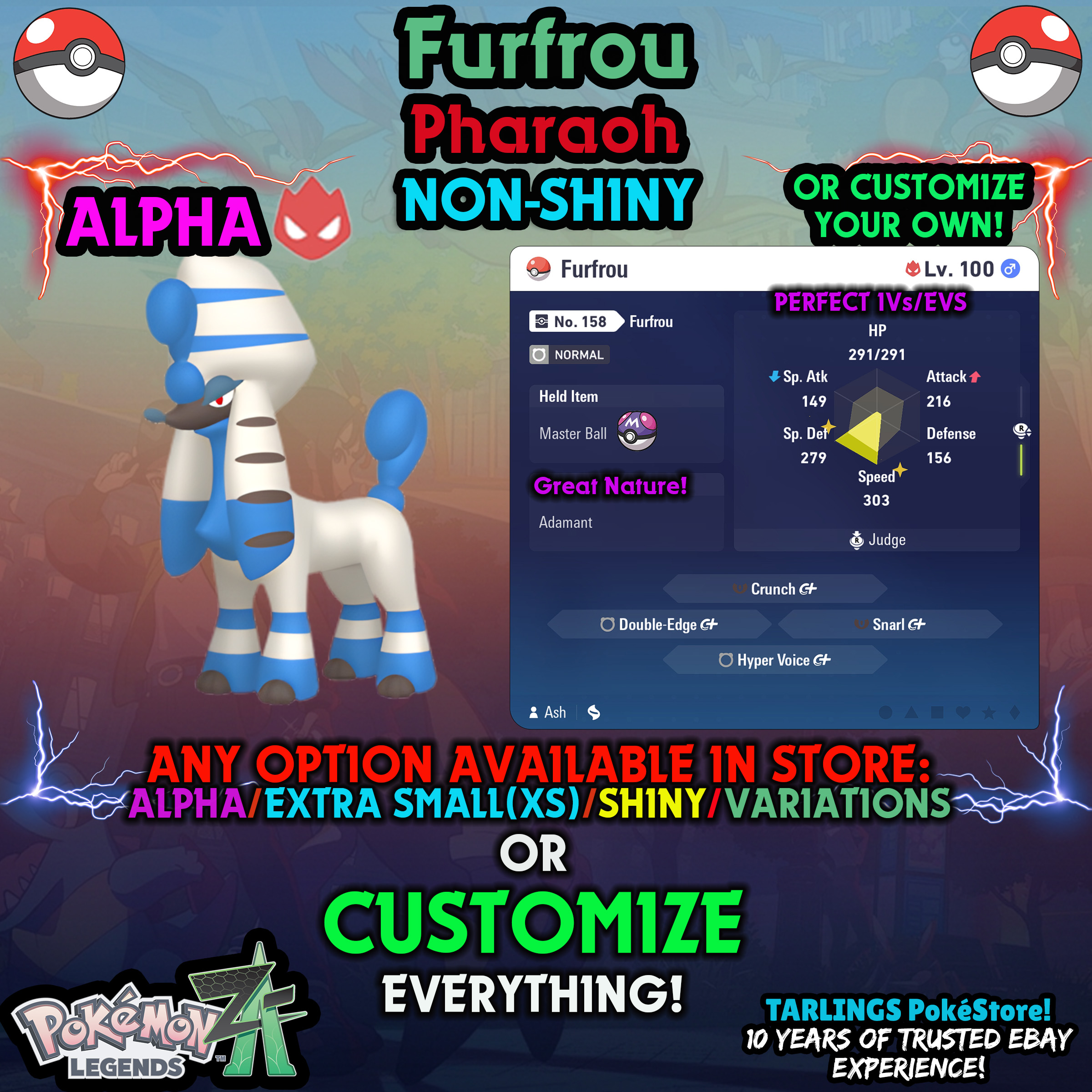 Pokemon Legends ZA π Furfrou - SHINY/NON-SHINY/ALPHAS/X-SMALL β¨ OR CUSTOM β¨ - Picture 91 of 182