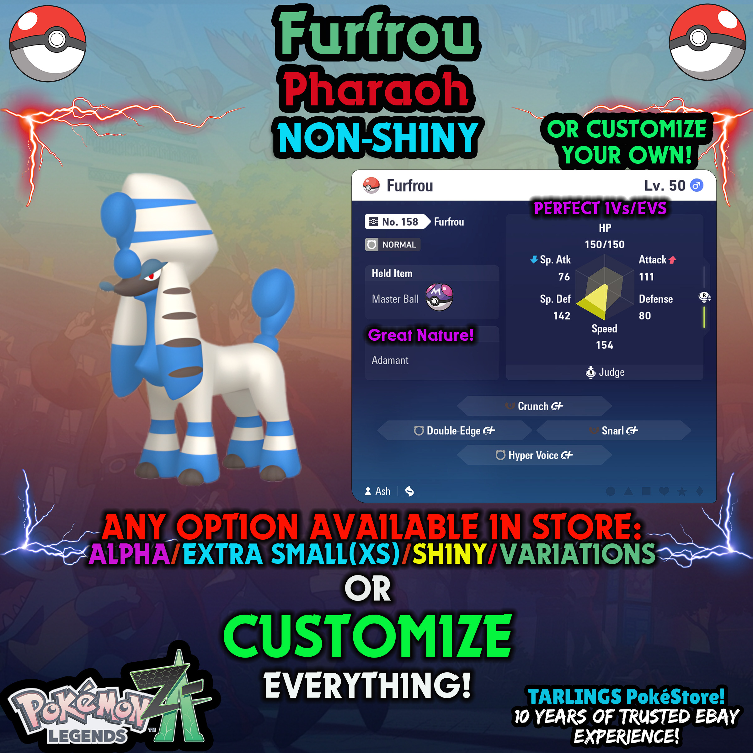 Pokemon Legends ZA π Furfrou - SHINY/NON-SHINY/ALPHAS/X-SMALL β¨ OR CUSTOM β¨ - Picture 21 of 182
