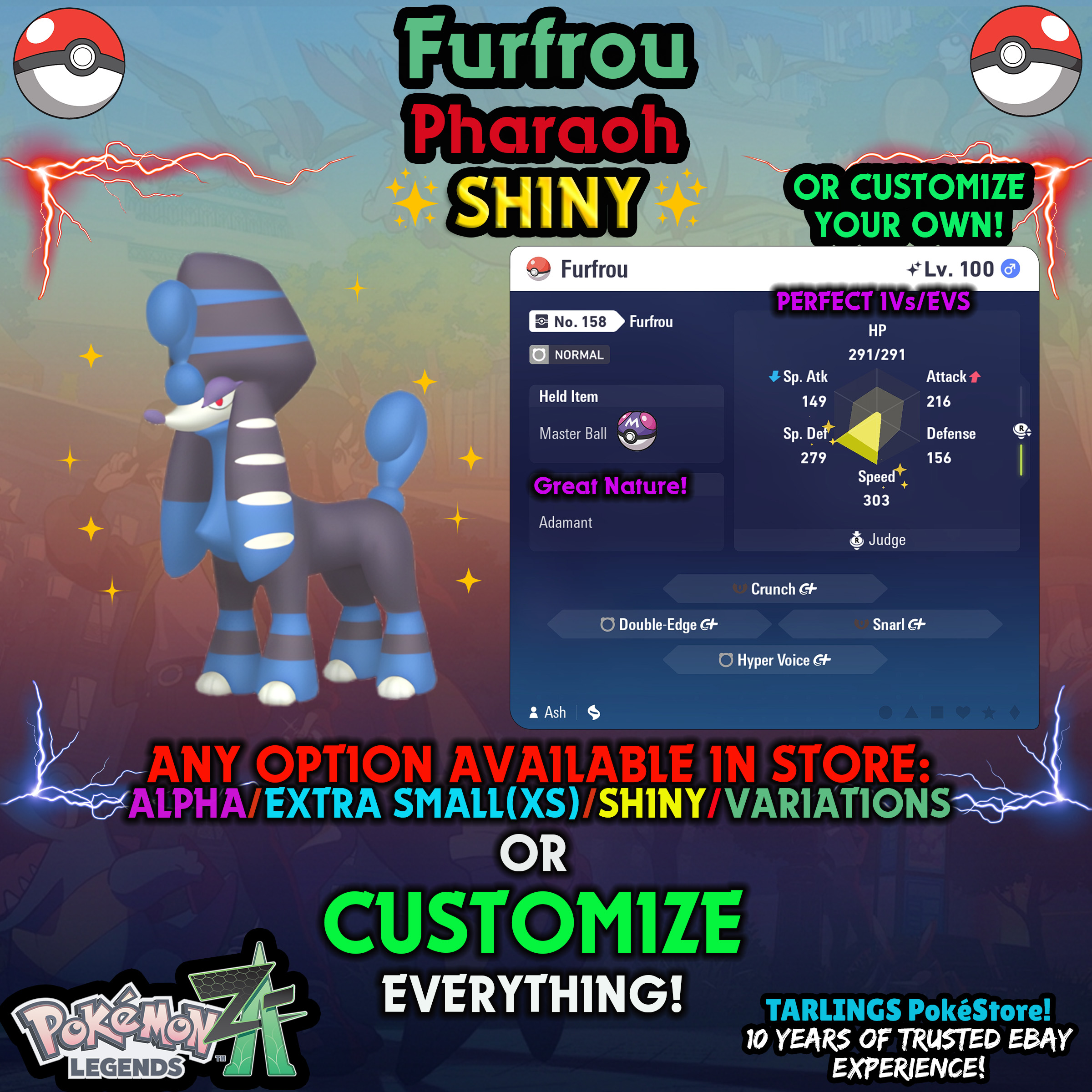 Pokemon Legends ZA π Furfrou - SHINY/NON-SHINY/ALPHAS/X-SMALL β¨ OR CUSTOM β¨ - Picture 61 of 182