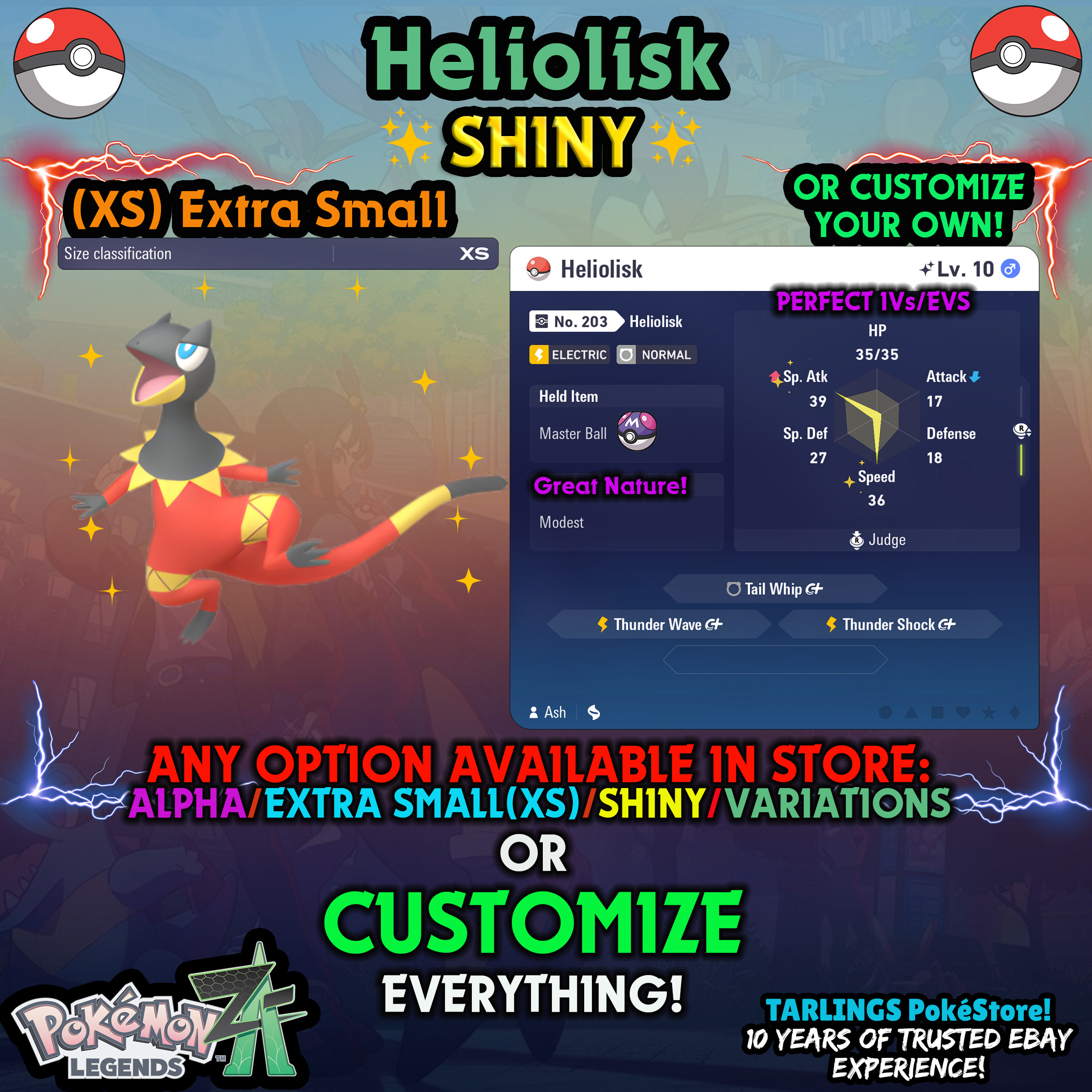 Pokemon Legends ZA π (XS) EXTRA SMALL - LOW LEVELS - SHINY β¨ IVs/Evs/CUSTOMS β¨ - Picture 134 of 146