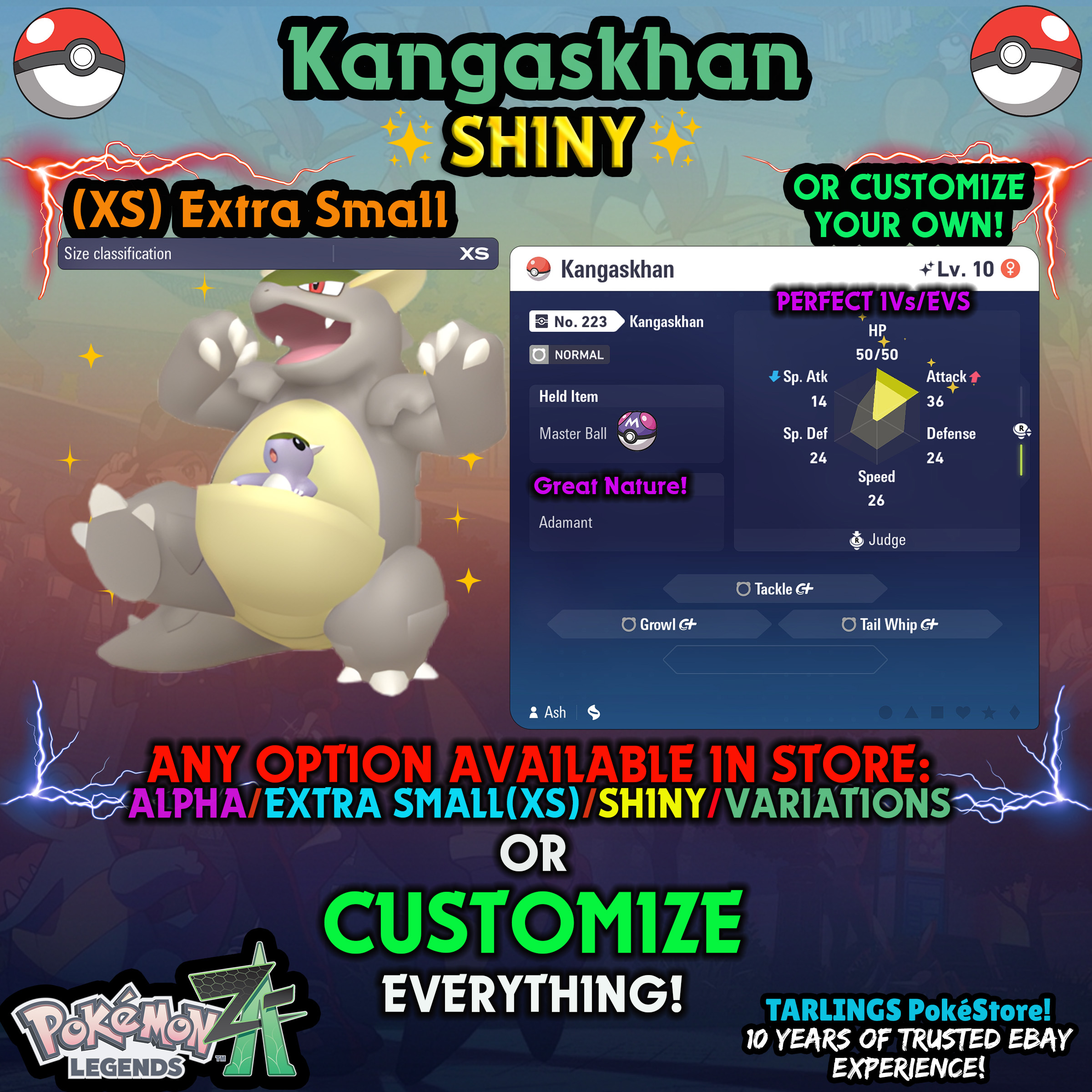Pokemon Legends ZA π (XS) EXTRA SMALL - LOW LEVELS - SHINY β¨ IVs/Evs/CUSTOMS β¨ - Picture 144 of 146