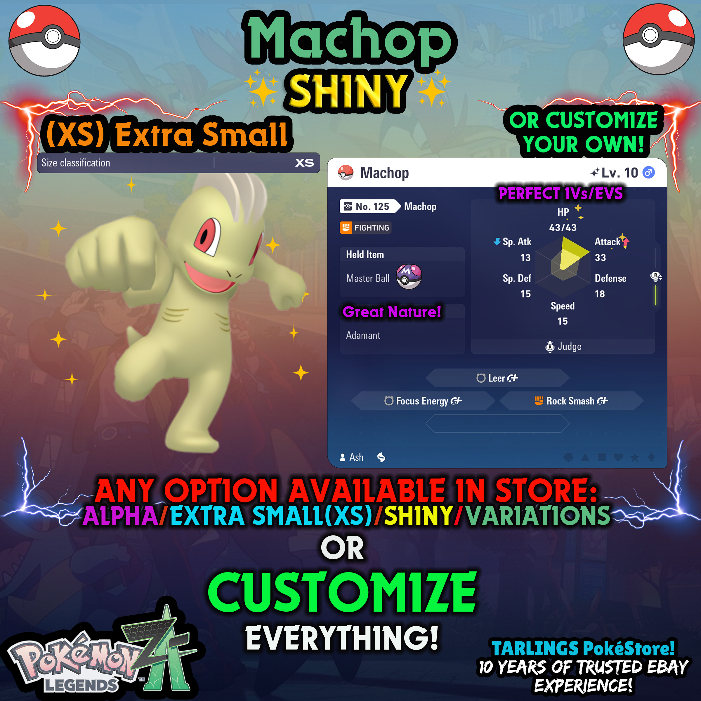 Pokemon Legends ZA π (XS) EXTRA SMALL - LOW LEVELS - SHINY β¨ IVs/Evs/CUSTOMS β¨ - Picture 71 of 146