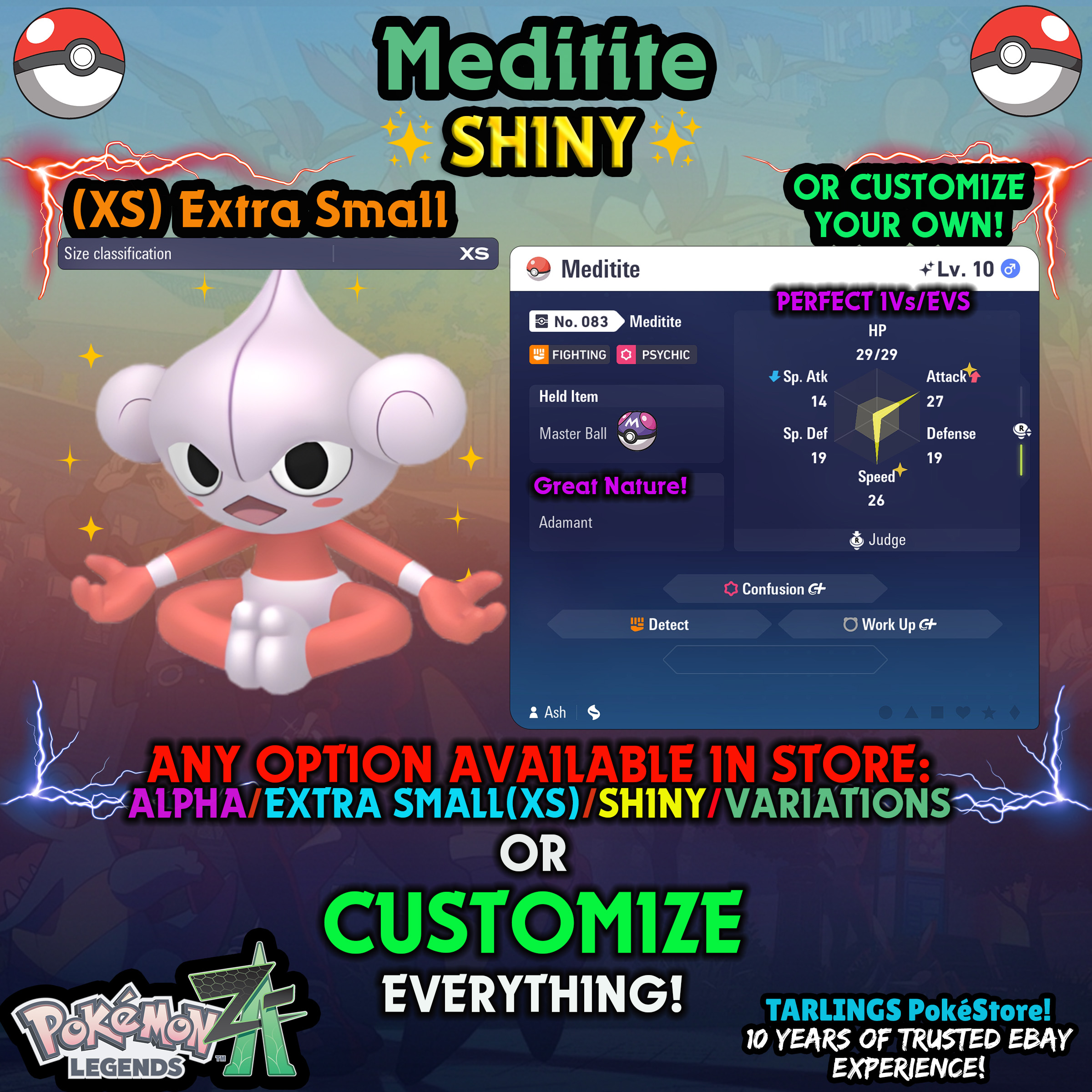Pokemon Legends ZA π (XS) EXTRA SMALL - LOW LEVELS - SHINY β¨ IVs/Evs/CUSTOMS β¨ - Picture 45 of 146