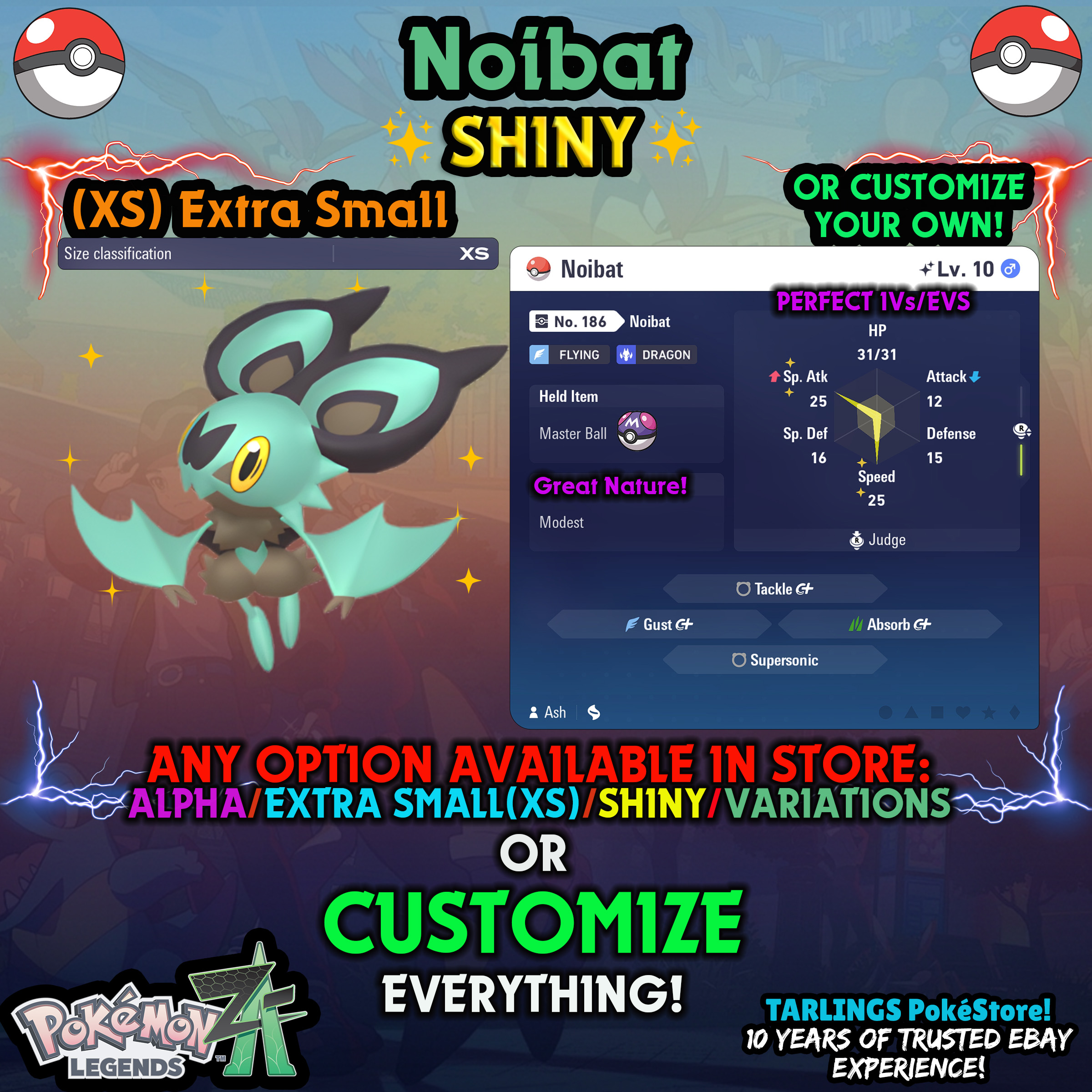 Pokemon Legends ZA π (XS) EXTRA SMALL - LOW LEVELS - SHINY β¨ IVs/Evs/CUSTOMS β¨ - Picture 124 of 146