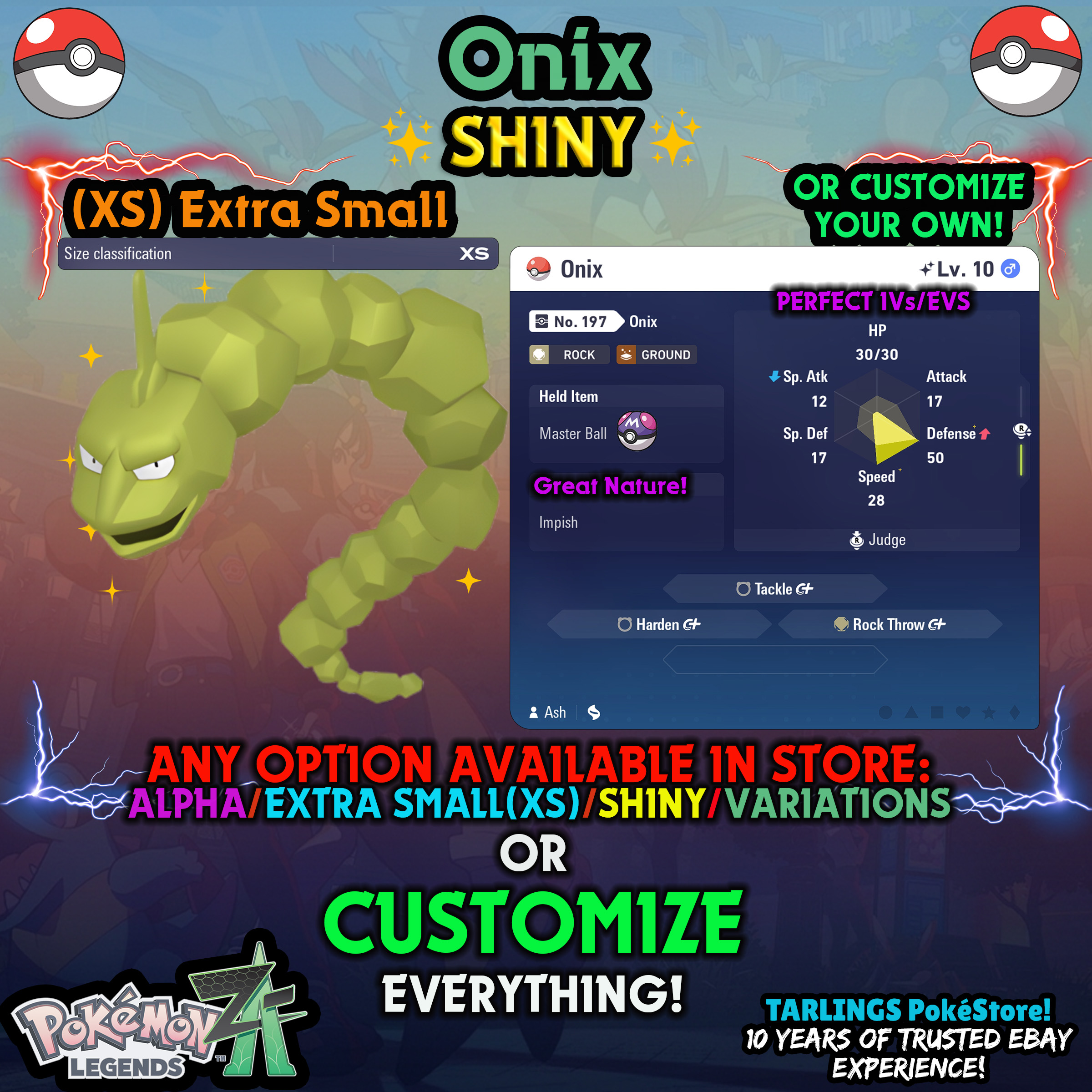 Pokemon Legends ZA π (XS) EXTRA SMALL - LOW LEVELS - SHINY β¨ IVs/Evs/CUSTOMS β¨ - Picture 130 of 146