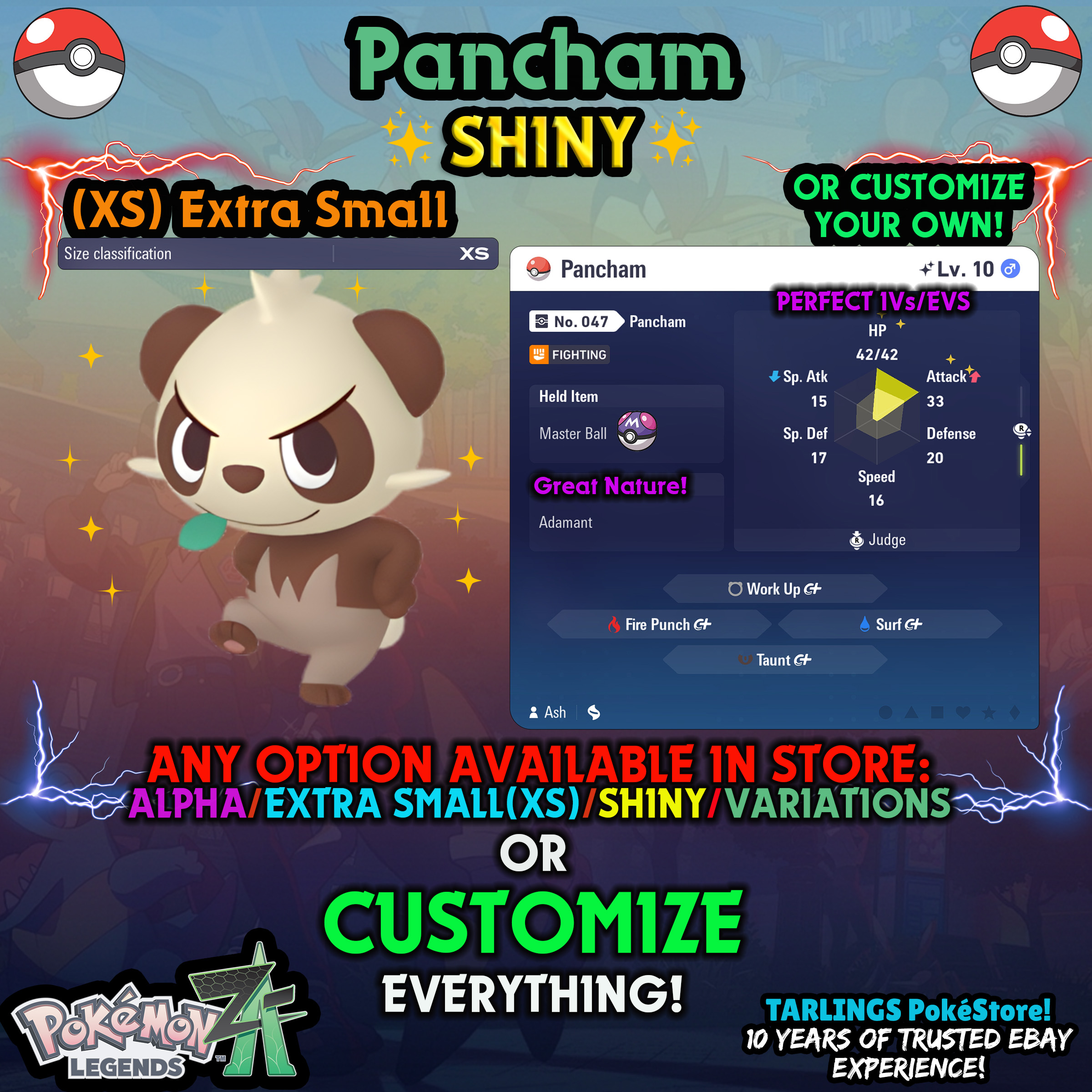 Pokemon Legends ZA π (XS) EXTRA SMALL - LOW LEVELS - SHINY β¨ IVs/Evs/CUSTOMS β¨ - Picture 23 of 146