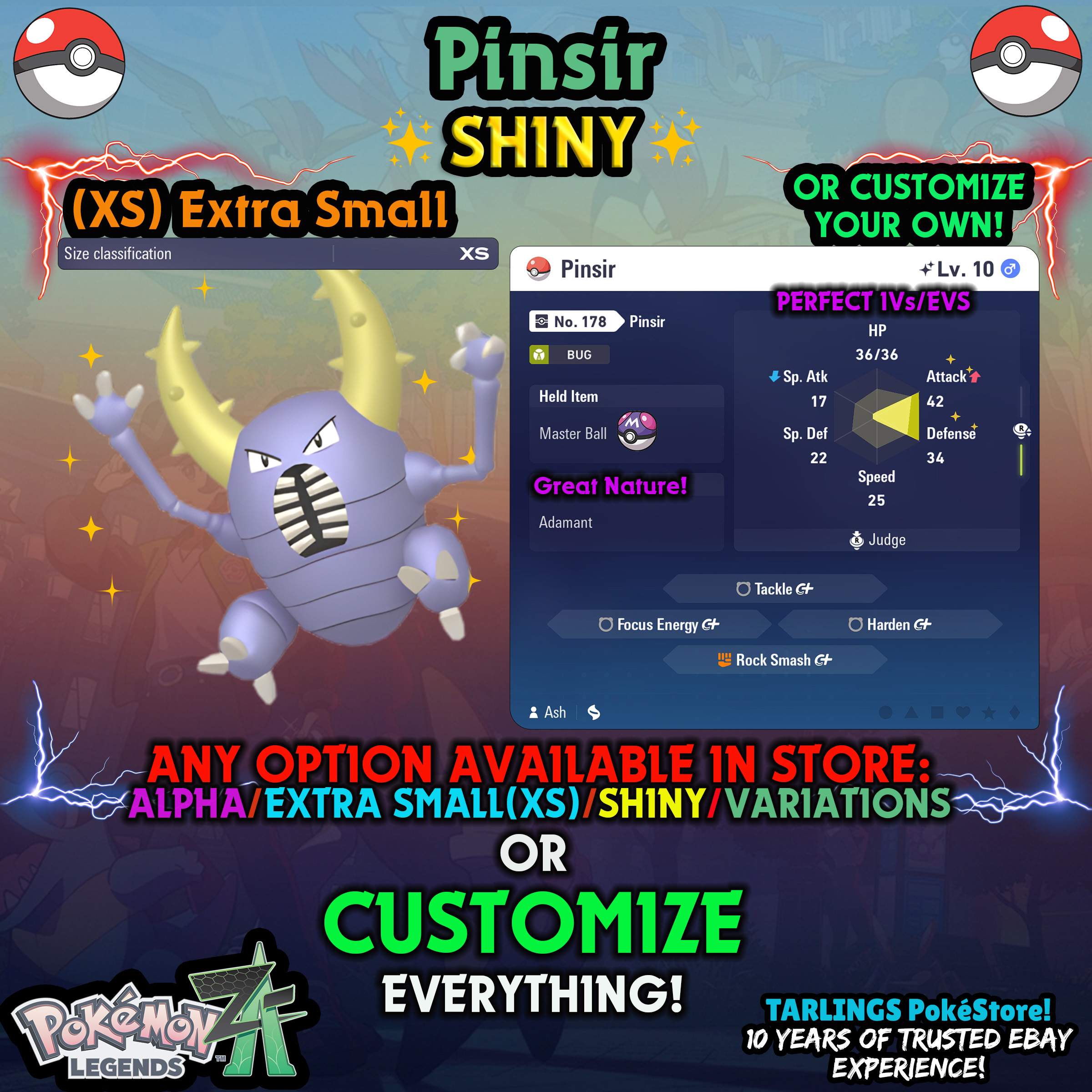 Pokemon Legends ZA π (XS) EXTRA SMALL - LOW LEVELS - SHINY β¨ IVs/Evs/CUSTOMS β¨ - Picture 117 of 146