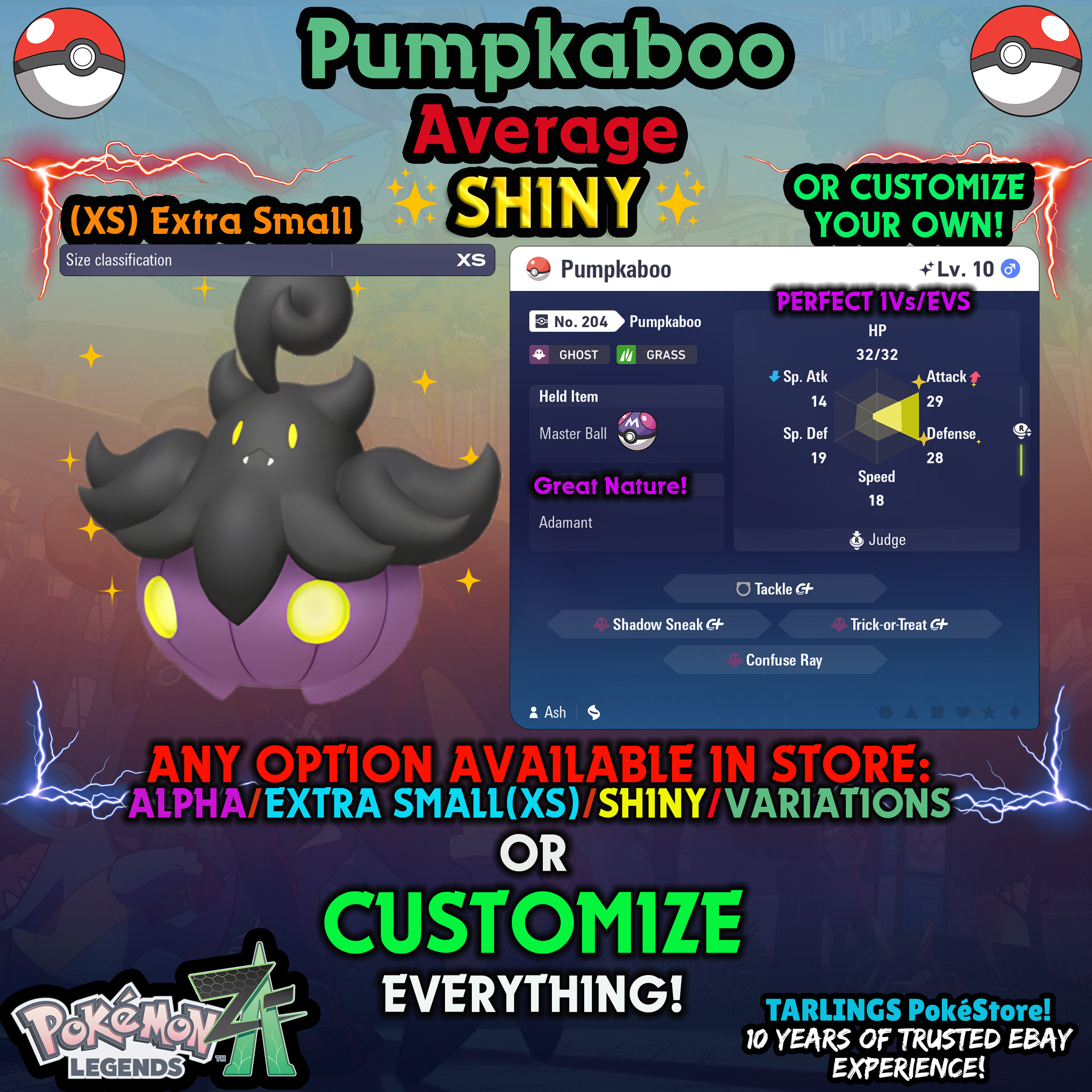 Pokemon Legends ZA π (XS) EXTRA SMALL - LOW LEVELS - SHINY β¨ IVs/Evs/CUSTOMS β¨ - Picture 135 of 146