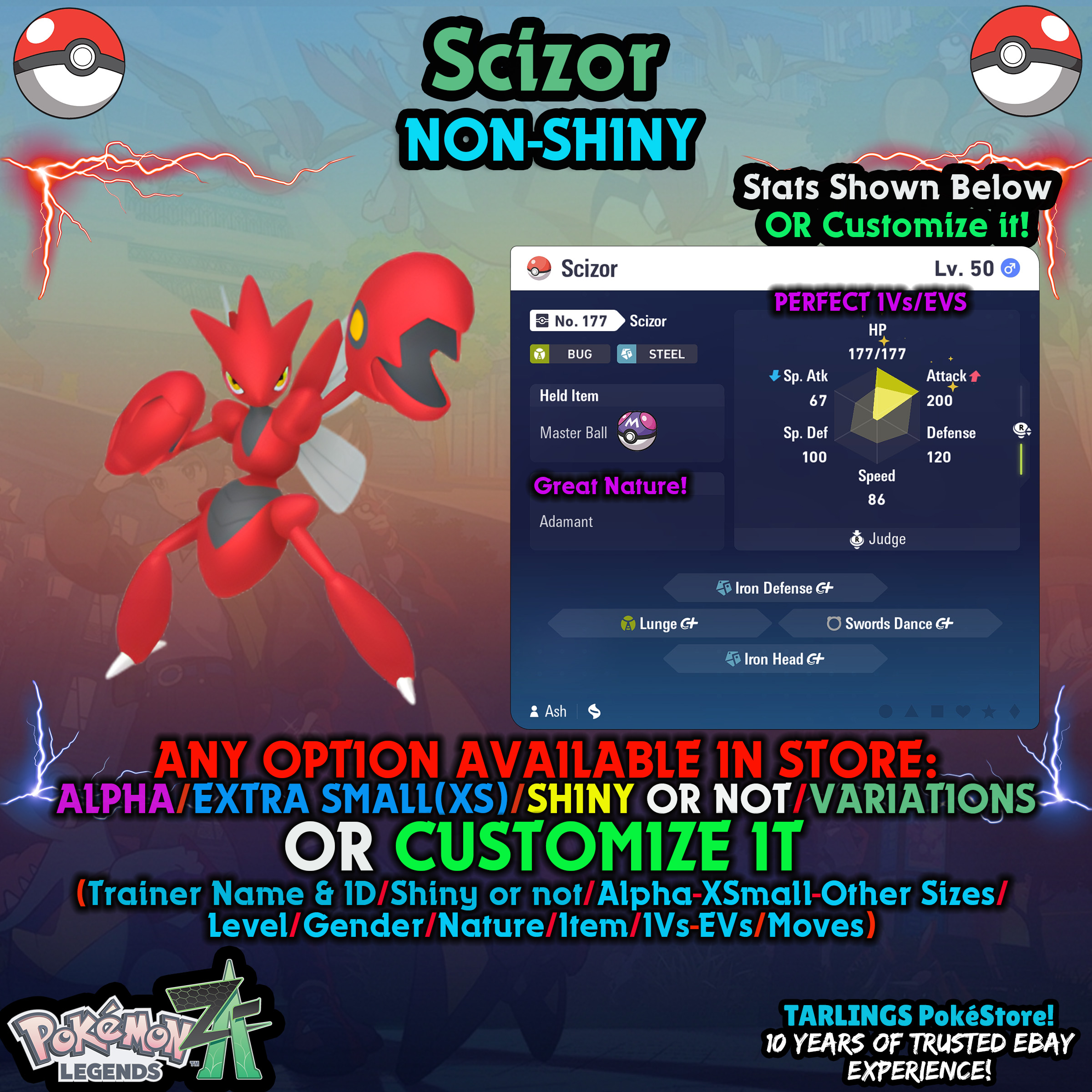 Pokemon Leggende ZA π Scizor - SHINY/NON/ALPHAS/XS/BUNDLE β¨ O PERSONALIZZATO β¨ - Foto 4 di 20