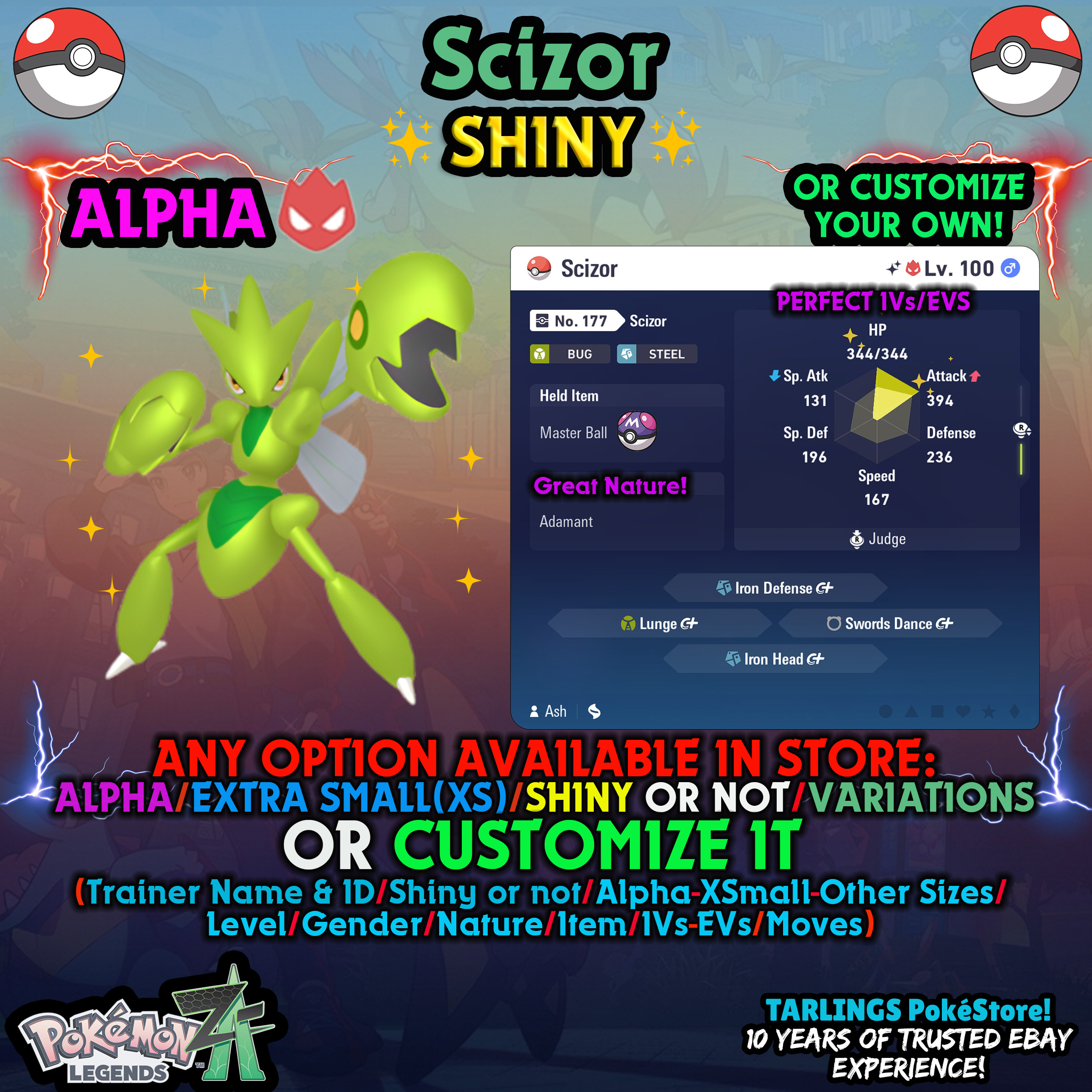 Pokemon Leggende ZA π Scizor - SHINY/NON/ALPHAS/XS/BUNDLE β¨ O PERSONALIZZATO β¨ - Foto 14 di 20
