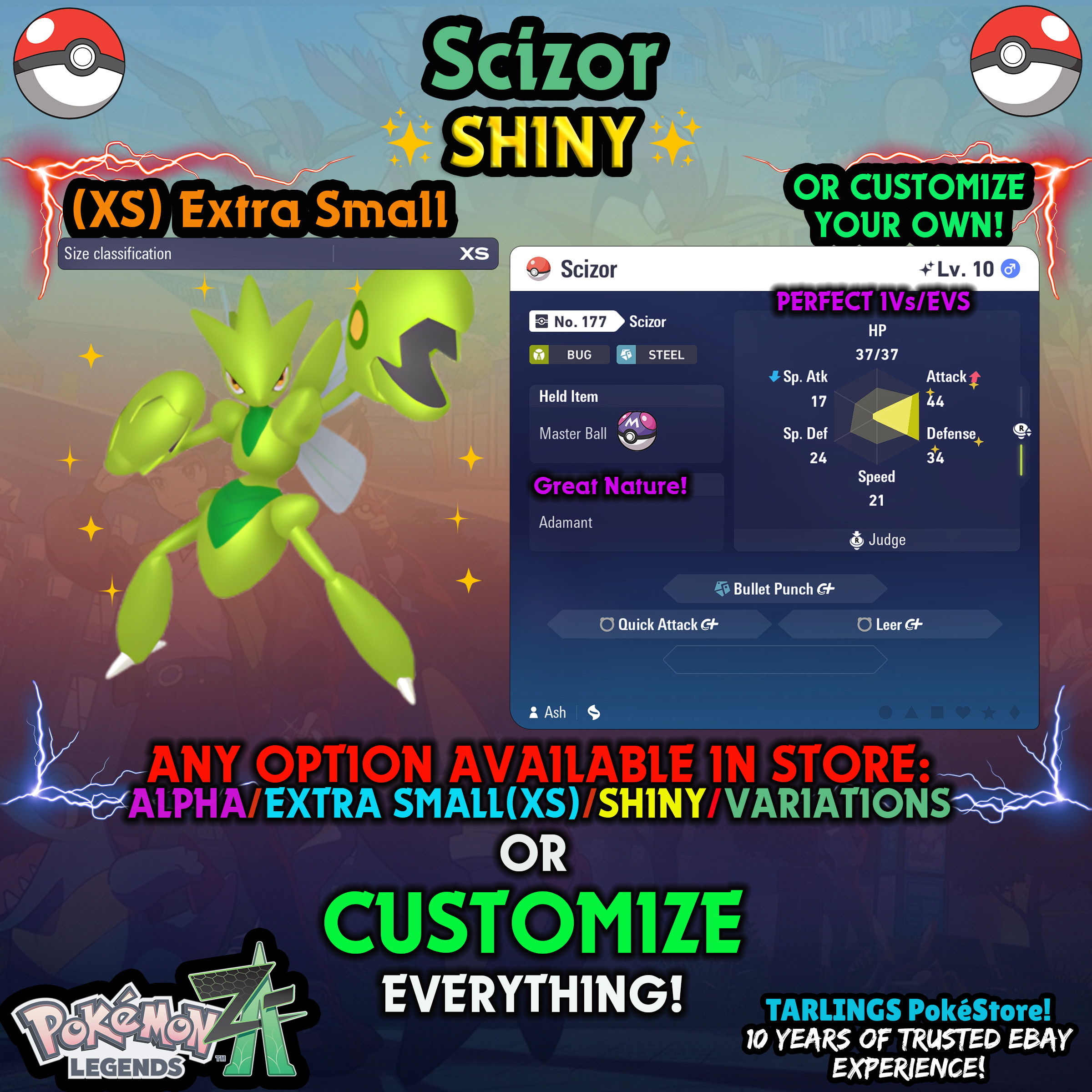 Pokemon Legends ZA π (XS) EXTRA SMALL - LOW LEVELS - SHINY β¨ IVs/Evs/CUSTOMS β¨ - Picture 116 of 146