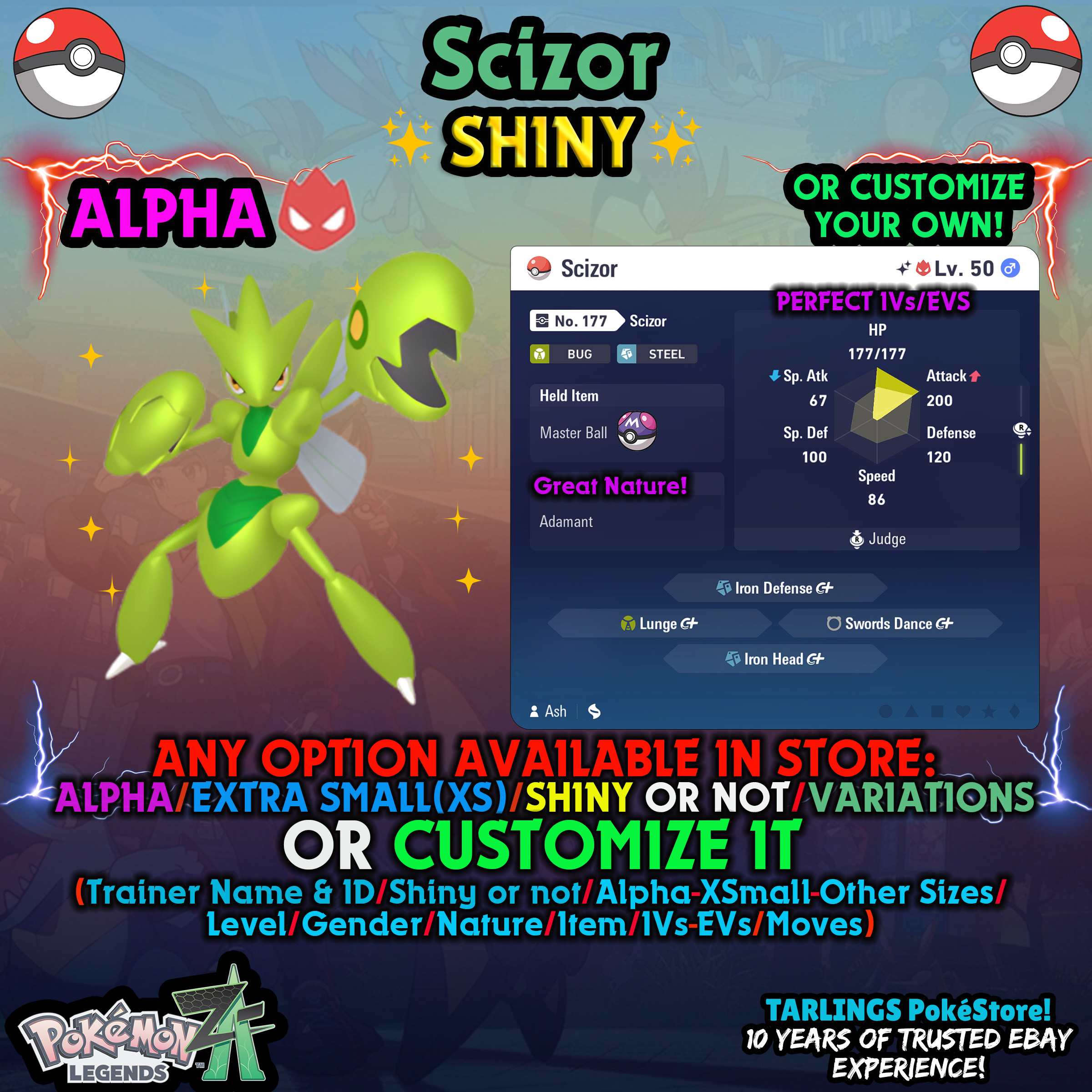 Pokemon Leggende ZA π Scizor - SHINY/NON/ALPHAS/XS/BUNDLE β¨ O PERSONALIZZATO β¨ - Foto 13 di 20