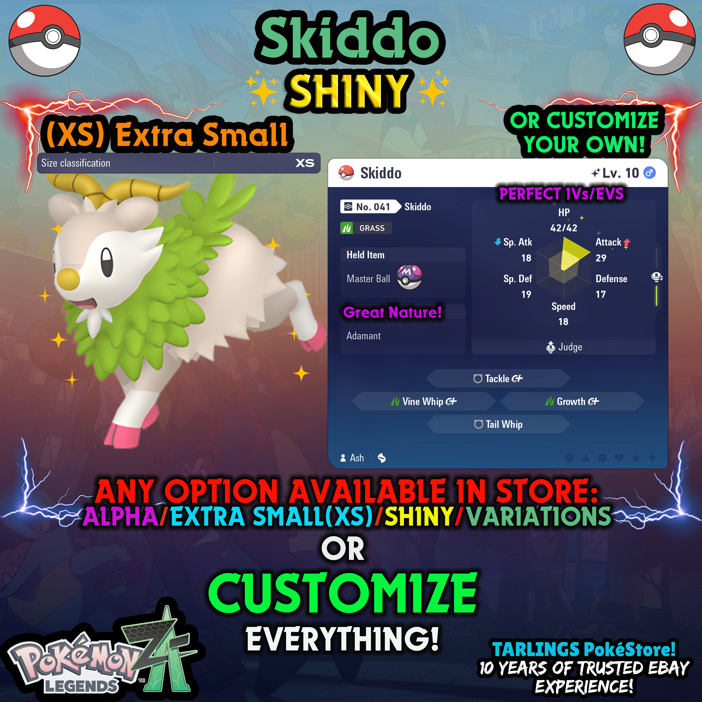 Pokemon Legends ZA π (XS) EXTRA SMALL - LOW LEVELS - SHINY β¨ IVs/Evs/CUSTOMS β¨ - Picture 20 of 146