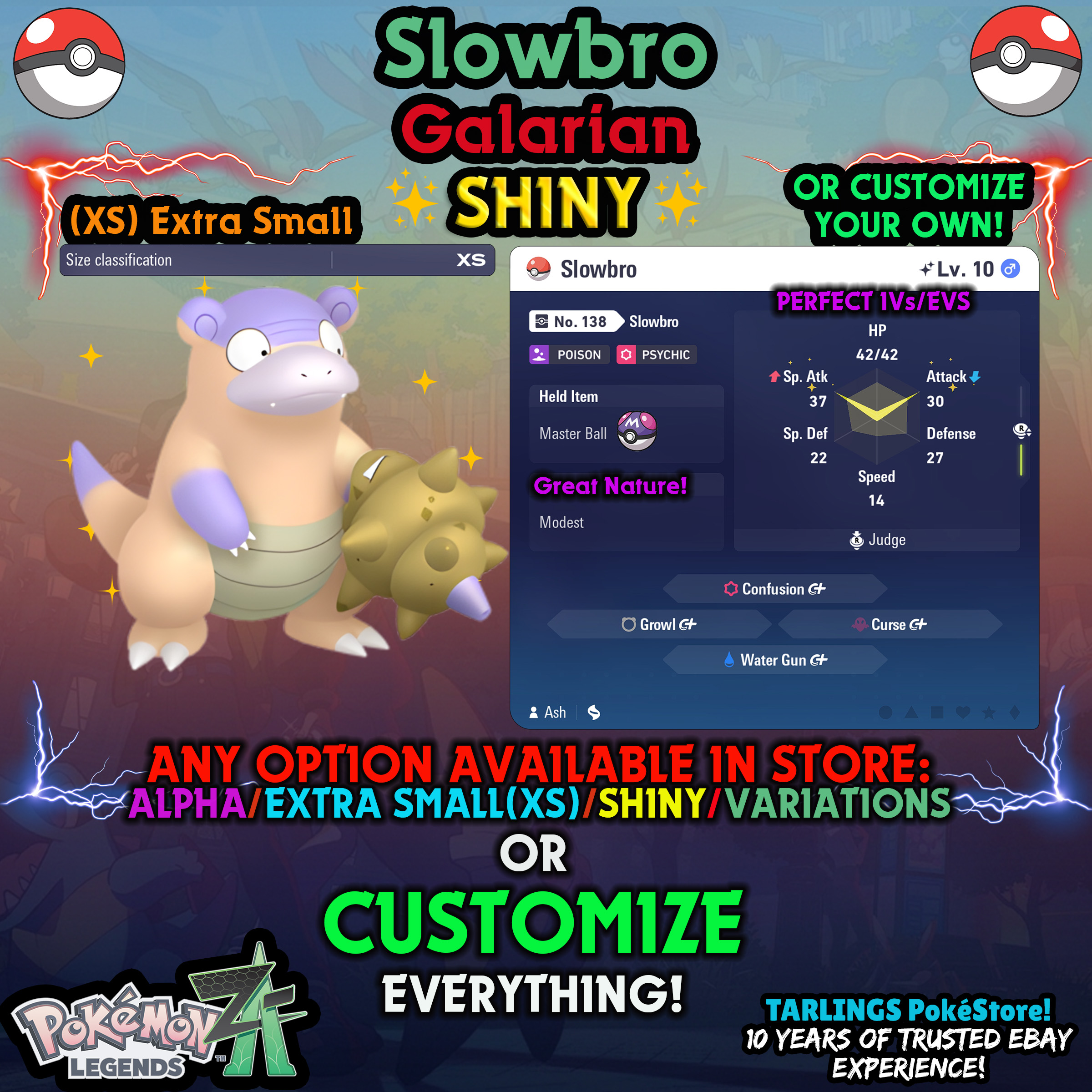 Pokemon Legends ZA π (XS) EXTRA SMALL - LOW LEVELS - SHINY β¨ IVs/Evs/CUSTOMS β¨ - Picture 82 of 146
