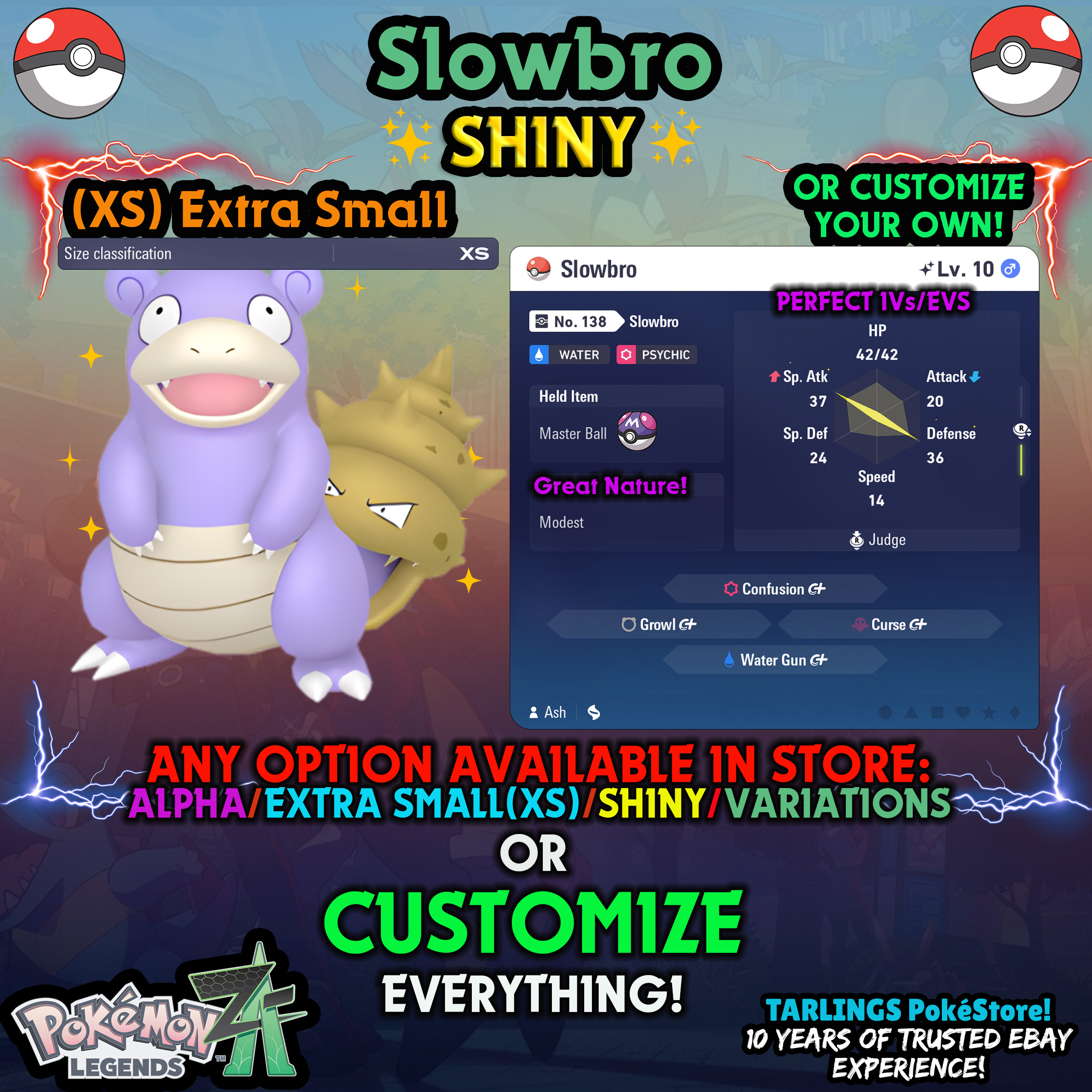 Pokemon Legends ZA π (XS) EXTRA SMALL - LOW LEVELS - SHINY β¨ IVs/Evs/CUSTOMS β¨ - Picture 81 of 146