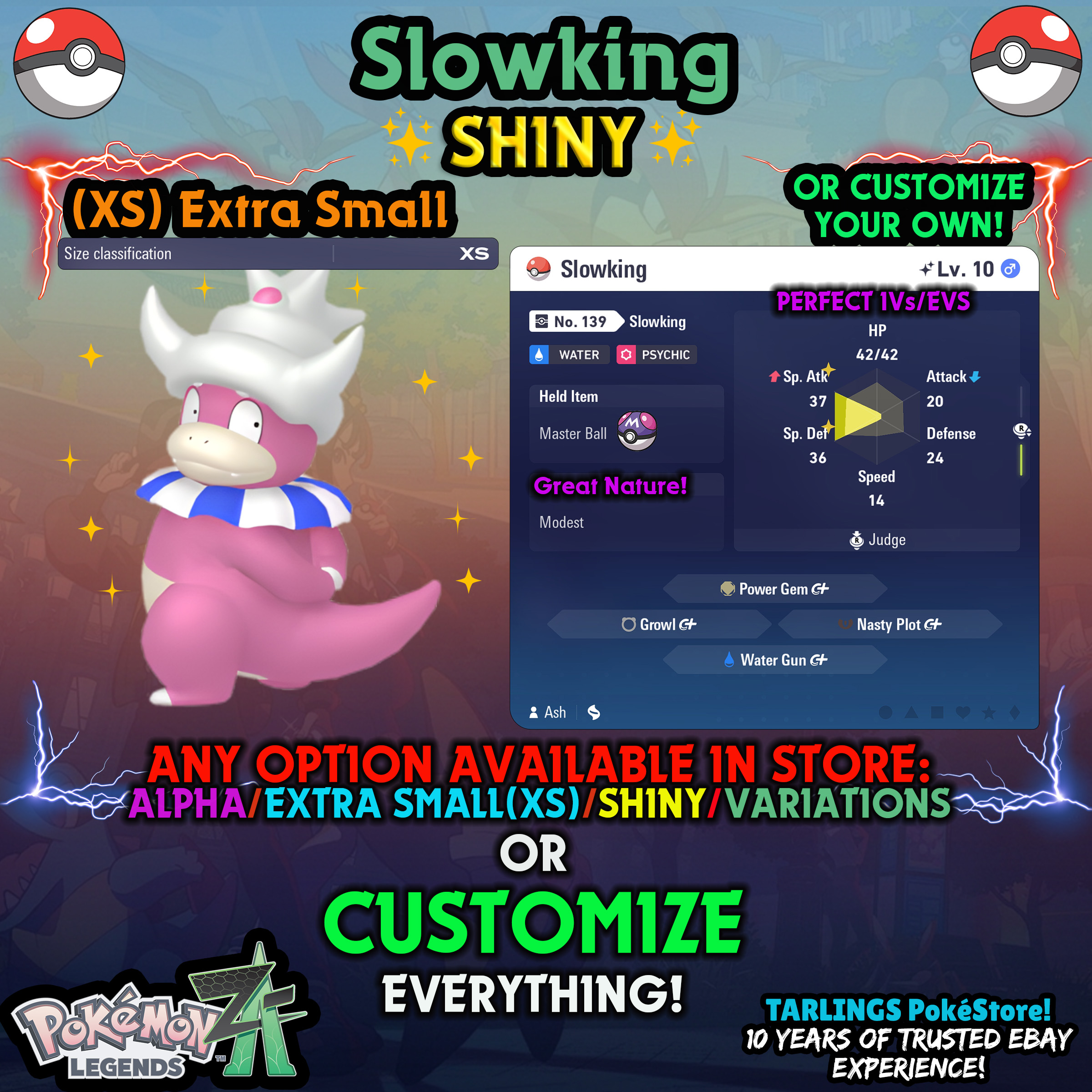 Pokemon Legends ZA π (XS) EXTRA SMALL - LOW LEVELS - SHINY β¨ IVs/Evs/CUSTOMS β¨ - Picture 83 of 146