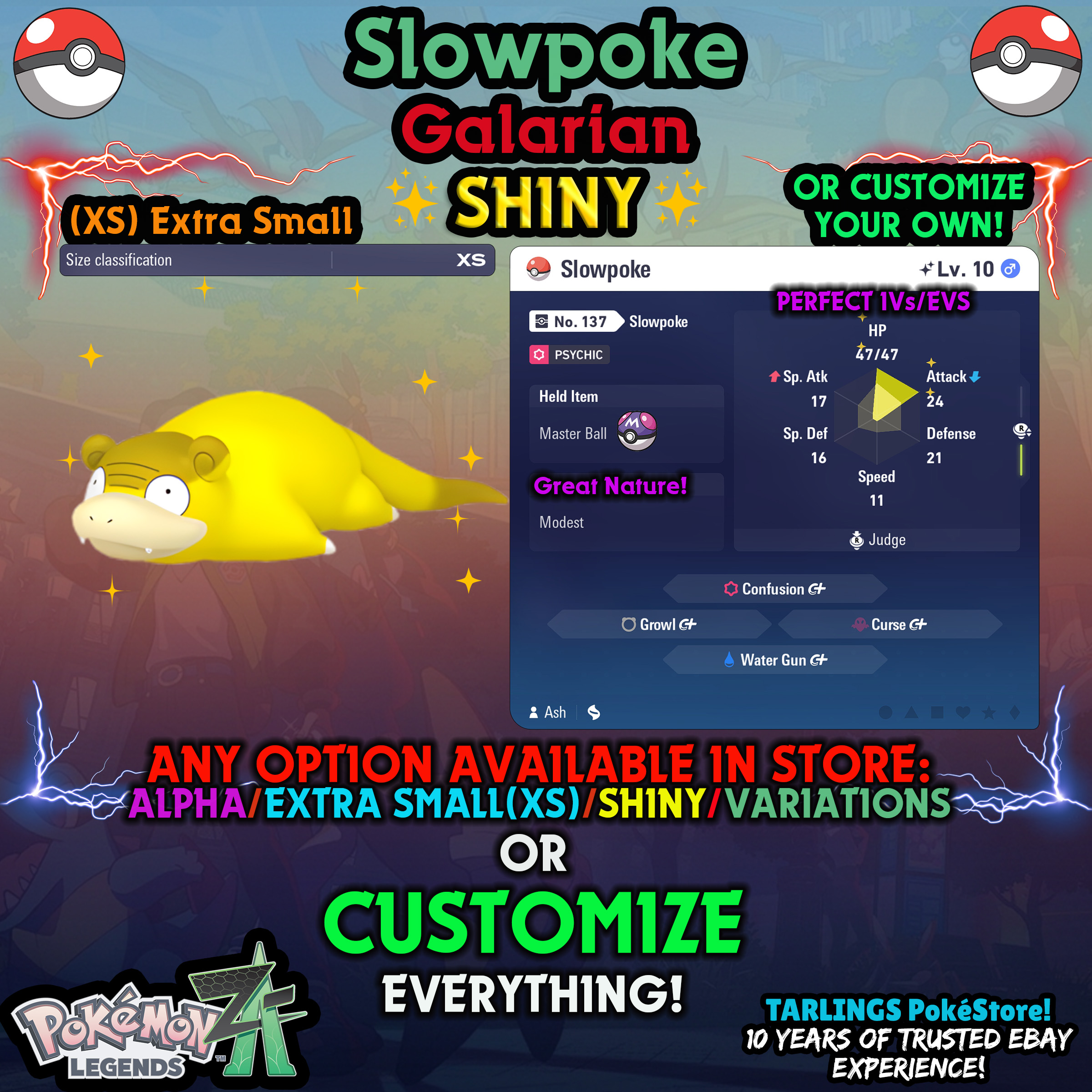 Pokemon Legends ZA π (XS) EXTRA SMALL - LOW LEVELS - SHINY β¨ IVs/Evs/CUSTOMS β¨ - Picture 80 of 146