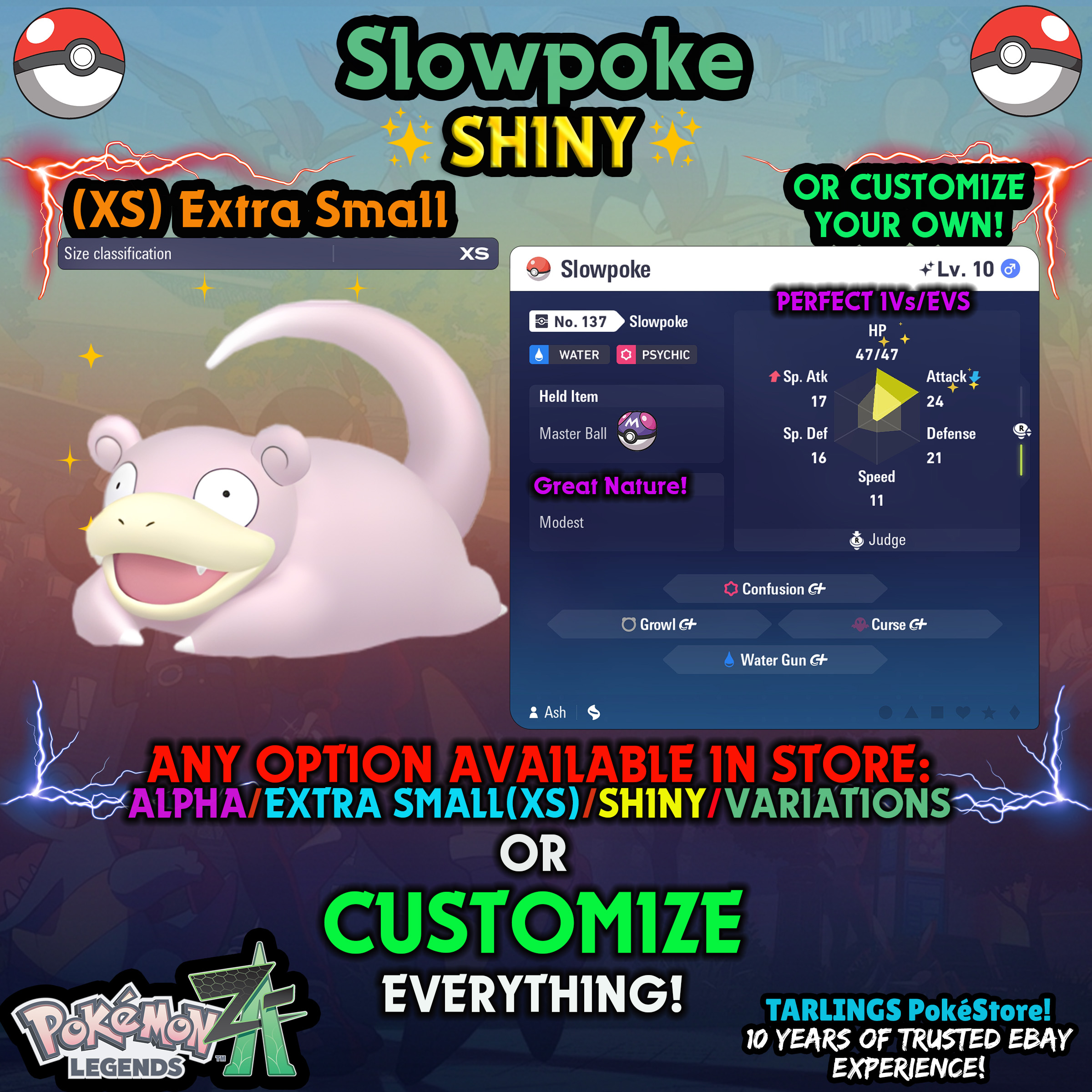 Pokemon Legends ZA π (XS) EXTRA SMALL - LOW LEVELS - SHINY β¨ IVs/Evs/CUSTOMS β¨ - Picture 79 of 146