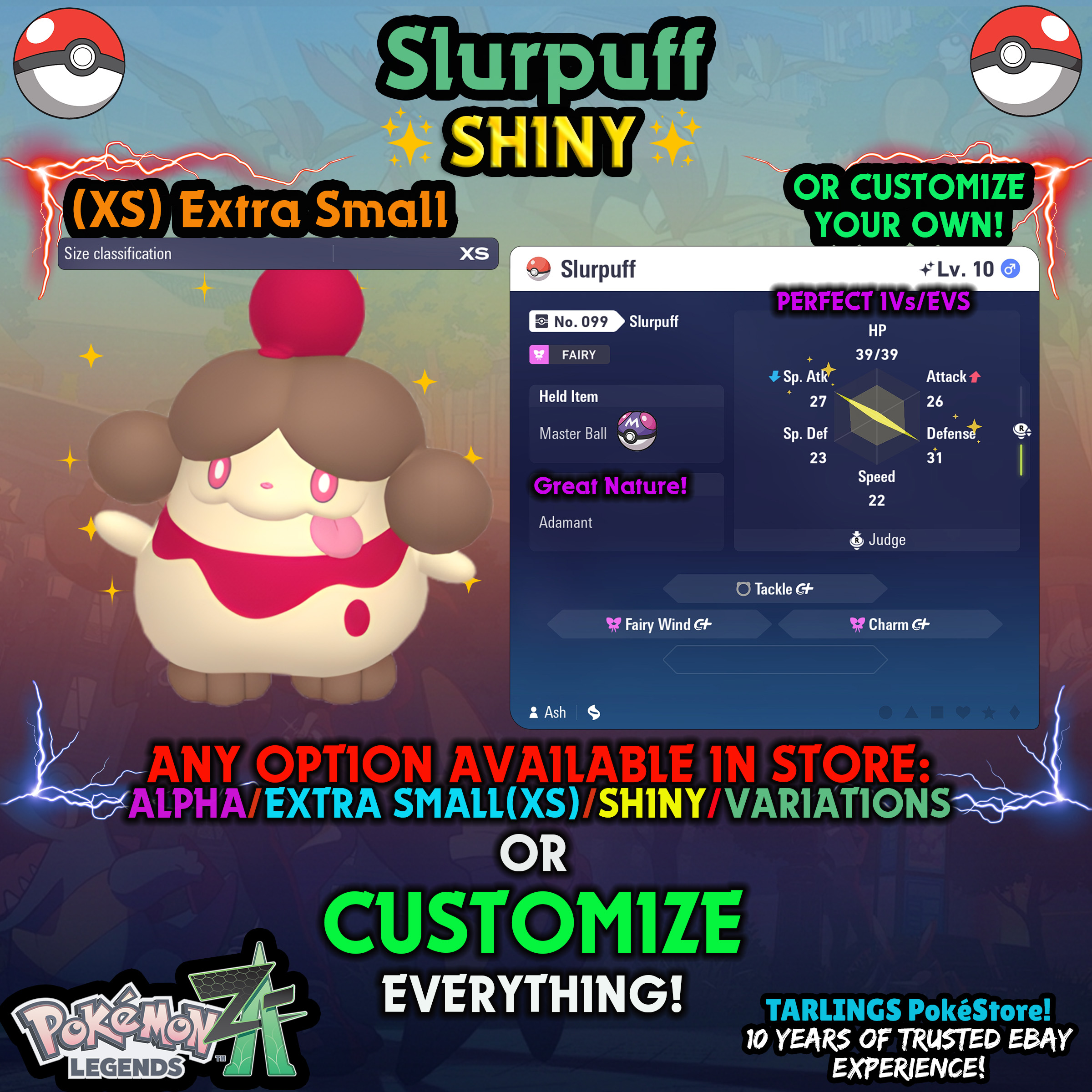 Pokemon Legends ZA π (XS) EXTRA SMALL - LOW LEVELS - SHINY β¨ IVs/Evs/CUSTOMS β¨ - Picture 54 of 146