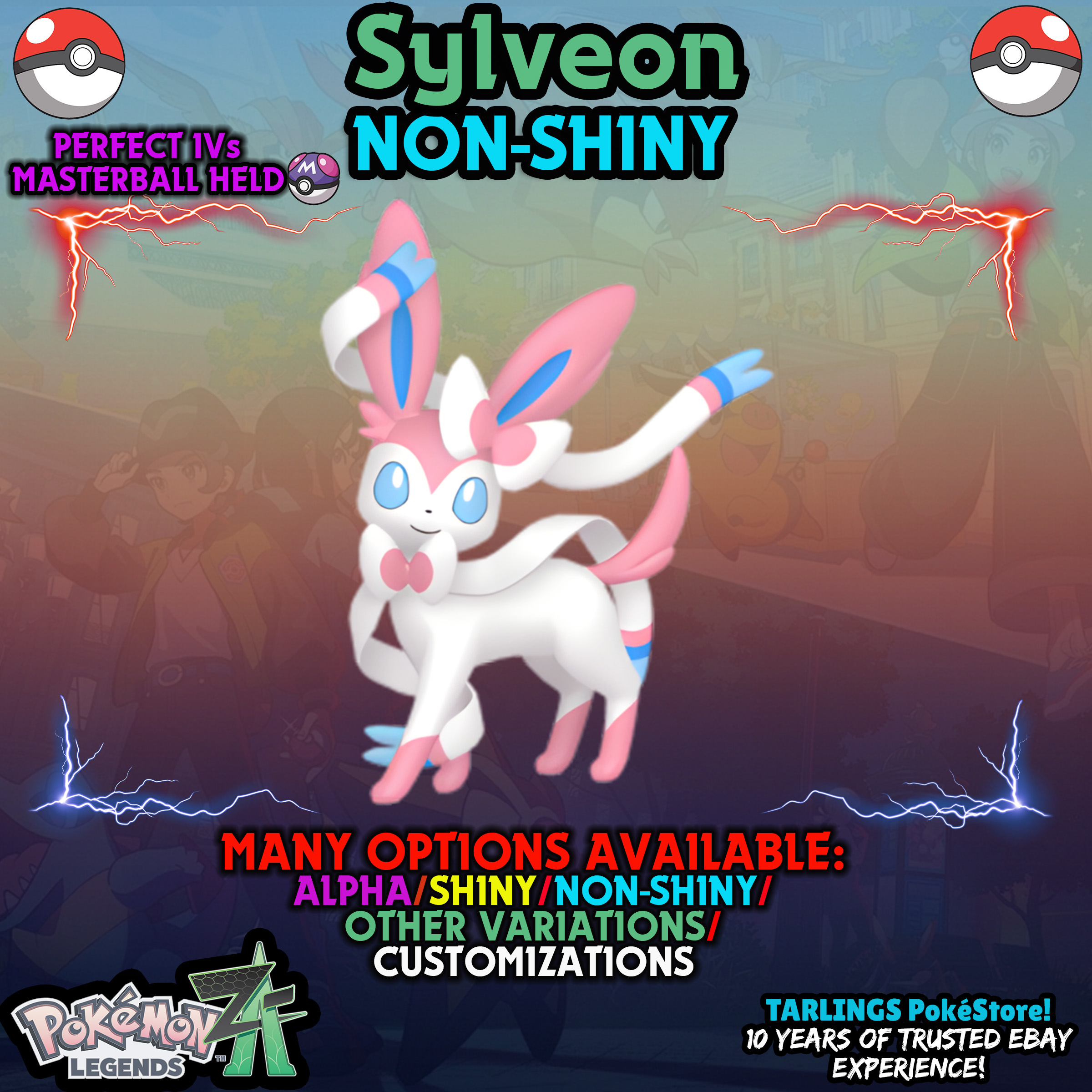 Pokemon Legends ZA π Sylveon - SHINY/NON-SHINY/ALPHAS β¨ IVs/CUSTOMS β¨ - Picture 9 of 14