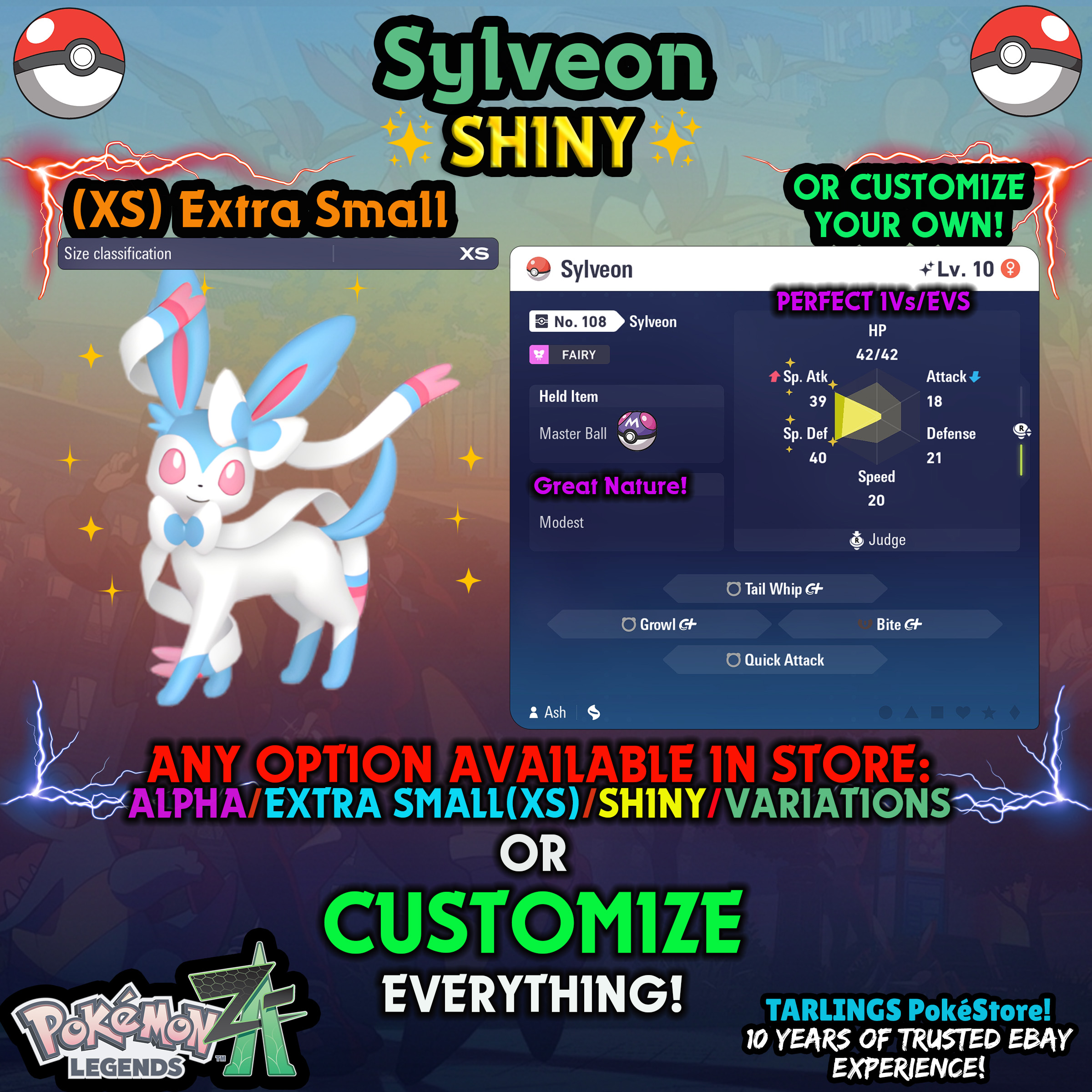 Pokemon Legends ZA π (XS) EXTRA SMALL - LOW LEVELS - SHINY β¨ IVs/Evs/CUSTOMS β¨ - Picture 63 of 146