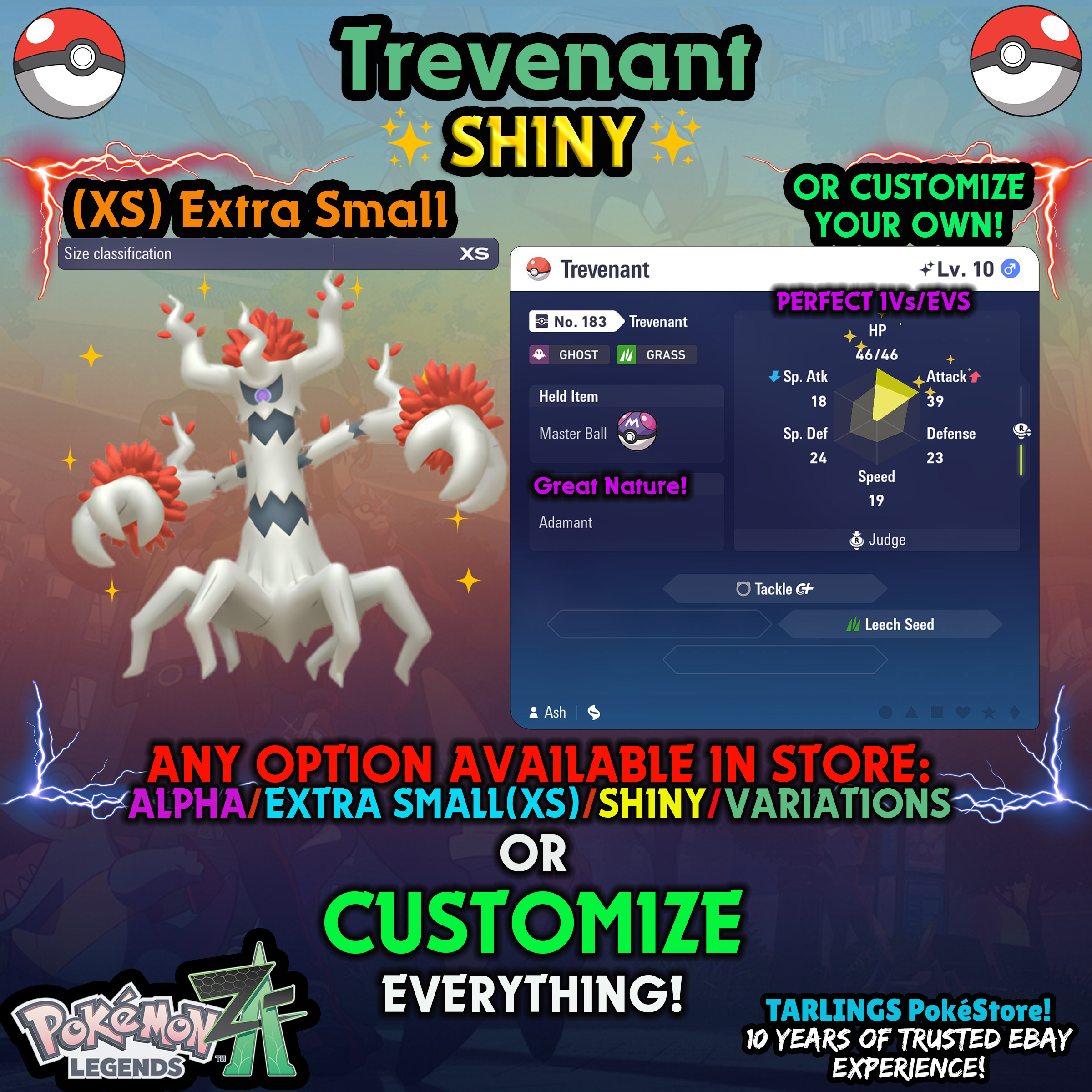 Pokemon Legends ZA π (XS) EXTRA SMALL - LOW LEVELS - SHINY β¨ IVs/Evs/CUSTOMS β¨ - Picture 122 of 146