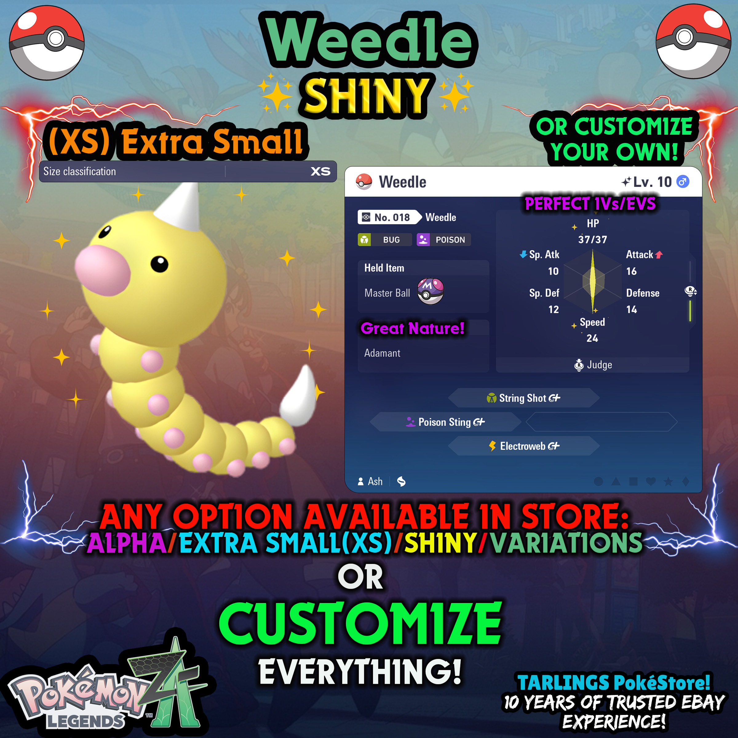 Pokemon Legends ZA π (XS) EXTRA SMALL - LOW LEVELS - SHINY β¨ IVs/Evs/CUSTOMS β¨ - Picture 9 of 146